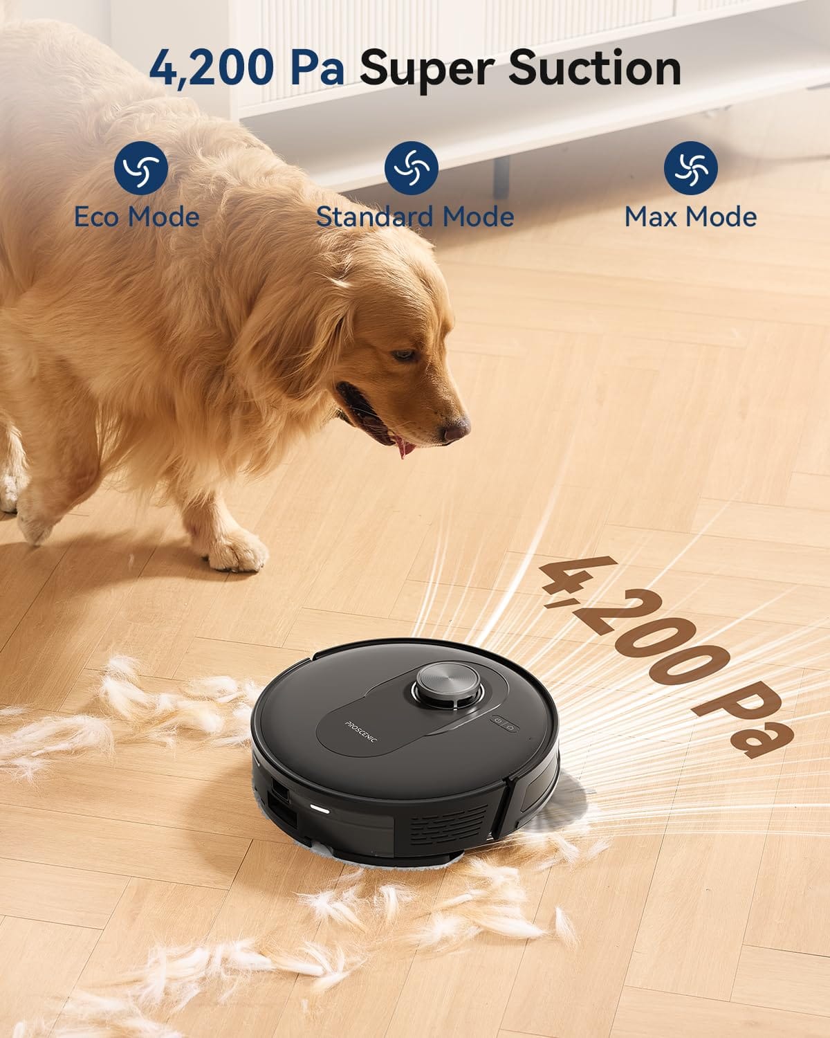 Proscenic Q8 Max Robot Vacuum and Mop with Self-Emptying System, Lidar Navigation, 4200 Pa Suction, 200 Min Runtime, Wifi App Control - Review Image 4
