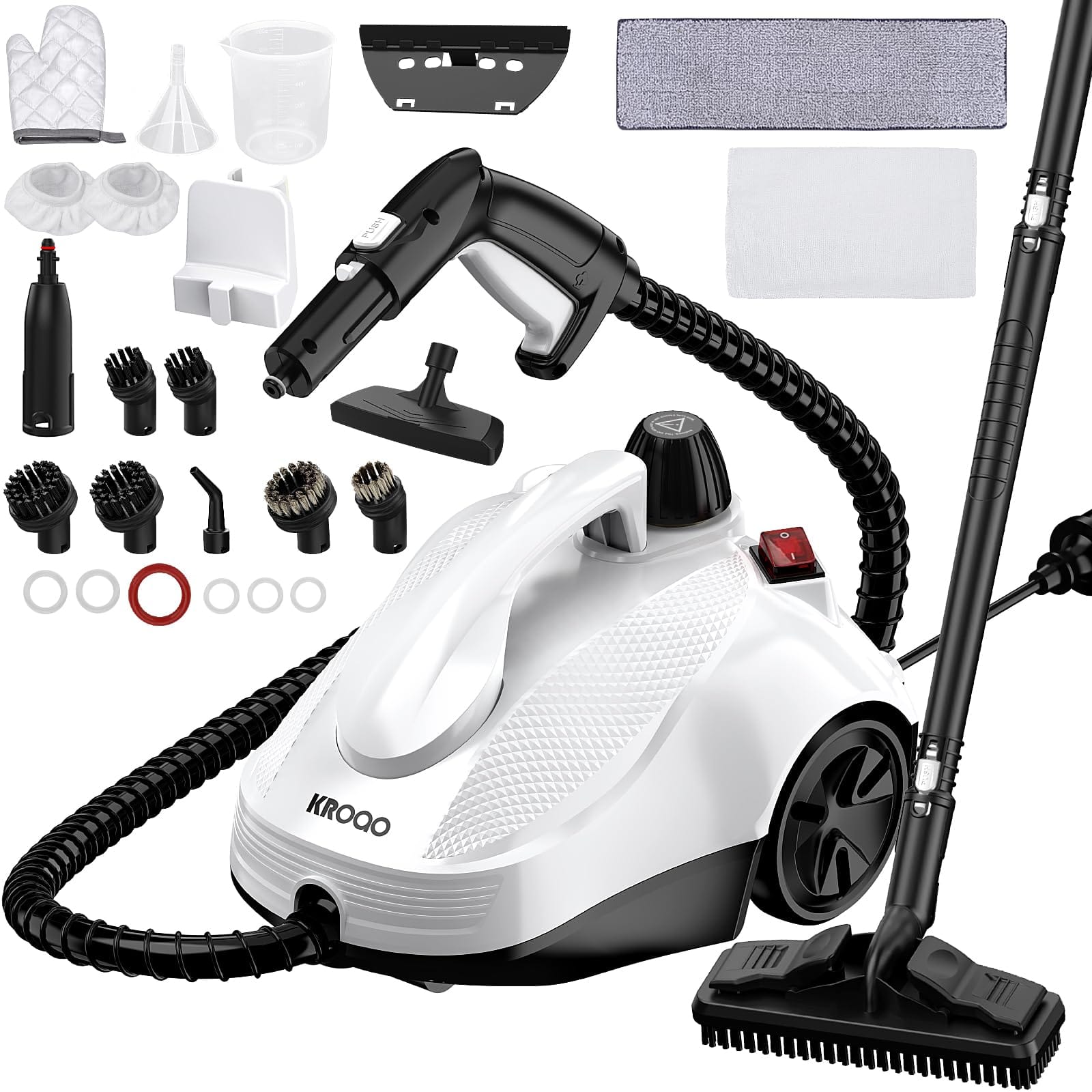 Multipurpose Portable Steam Cleaner with 23 Accessories for Powerful Cleaning - Kroqo Steam Mop