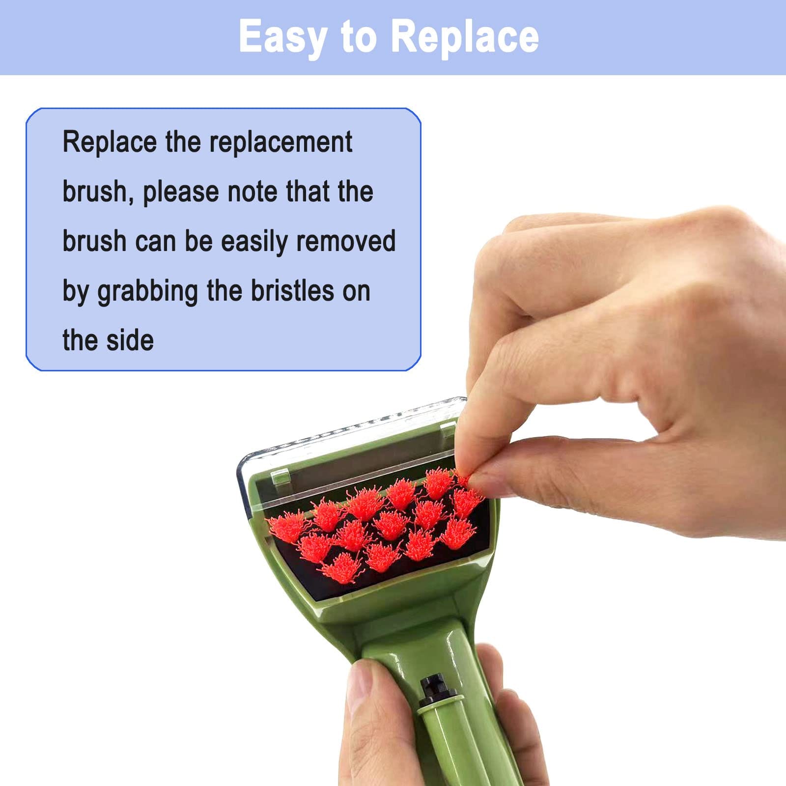 Compatible Replacement Brush Tool for Bissell Little-Green Carpet Cleaners, Green (1 Brush + 2 Replacement Brushes) - Review Image 3