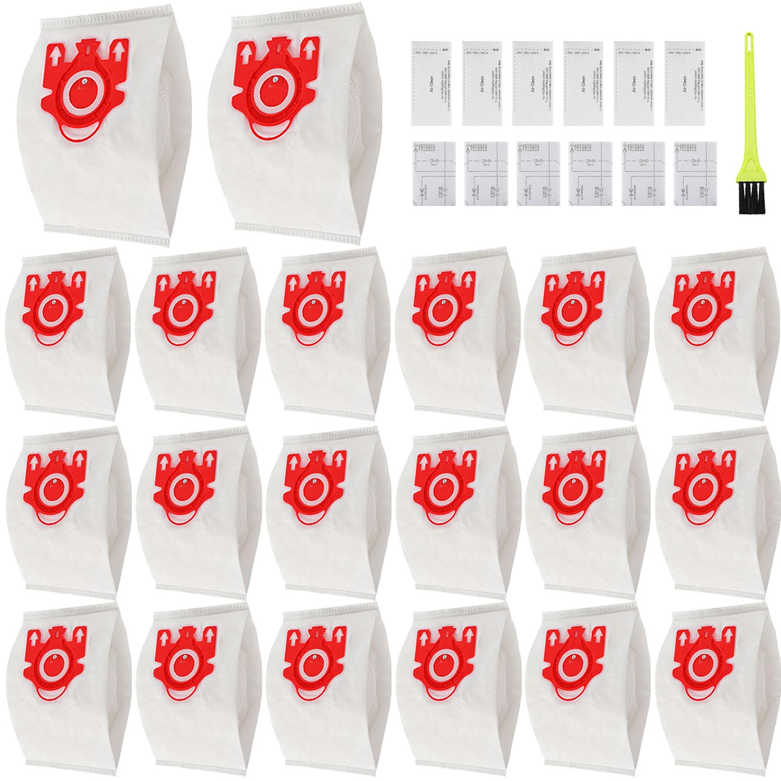 20 Packs Compatible HEPA Filter Vacuum Cleaner Bags for Miele Compact C1/C2, S6000-S6999, S4000-S4999, S700, S500-S578 with Filters