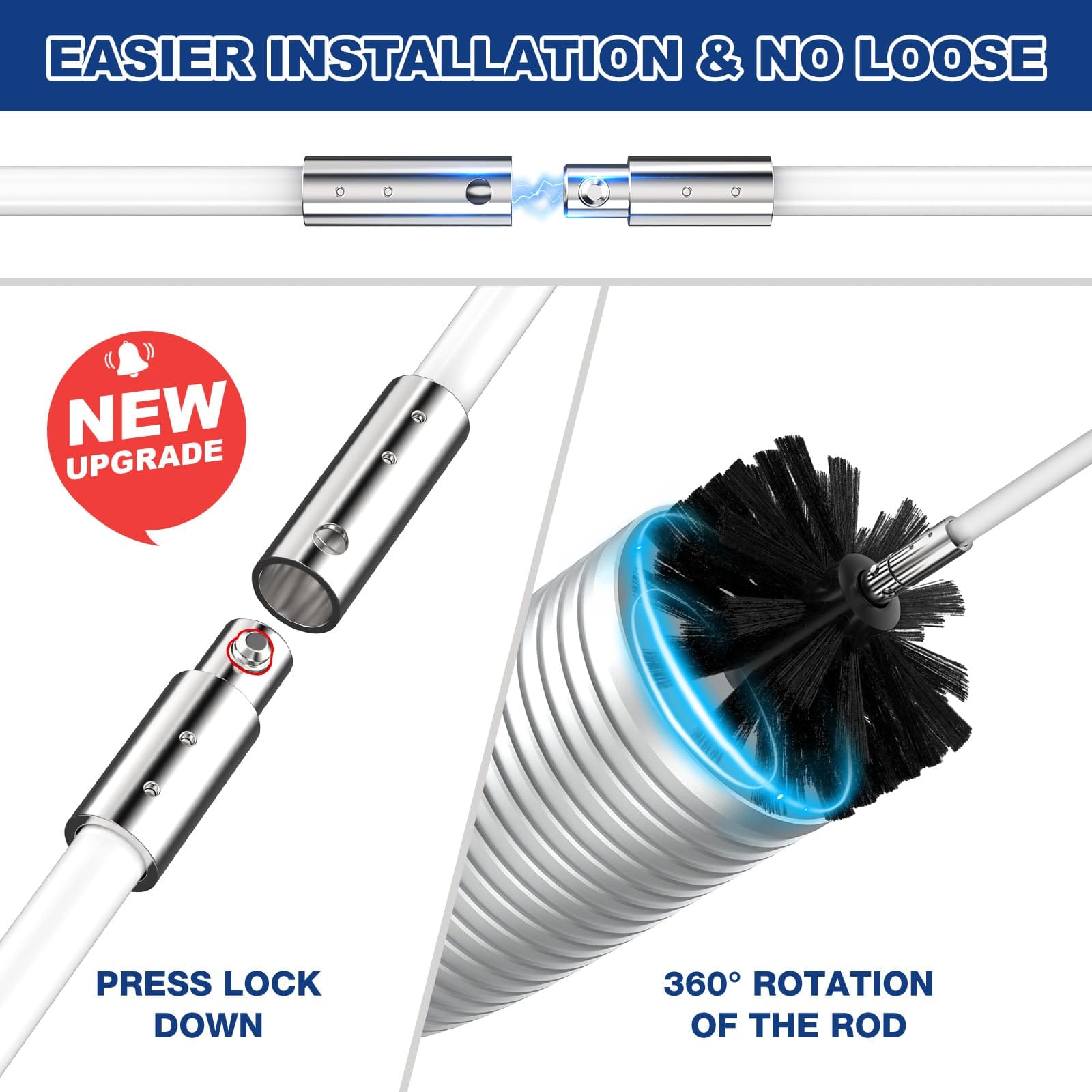 Petode 32 Feet Dryer Vent Cleaner Kit with Drill Attachment for Efficient Cleaning and Safety - Review Image 2