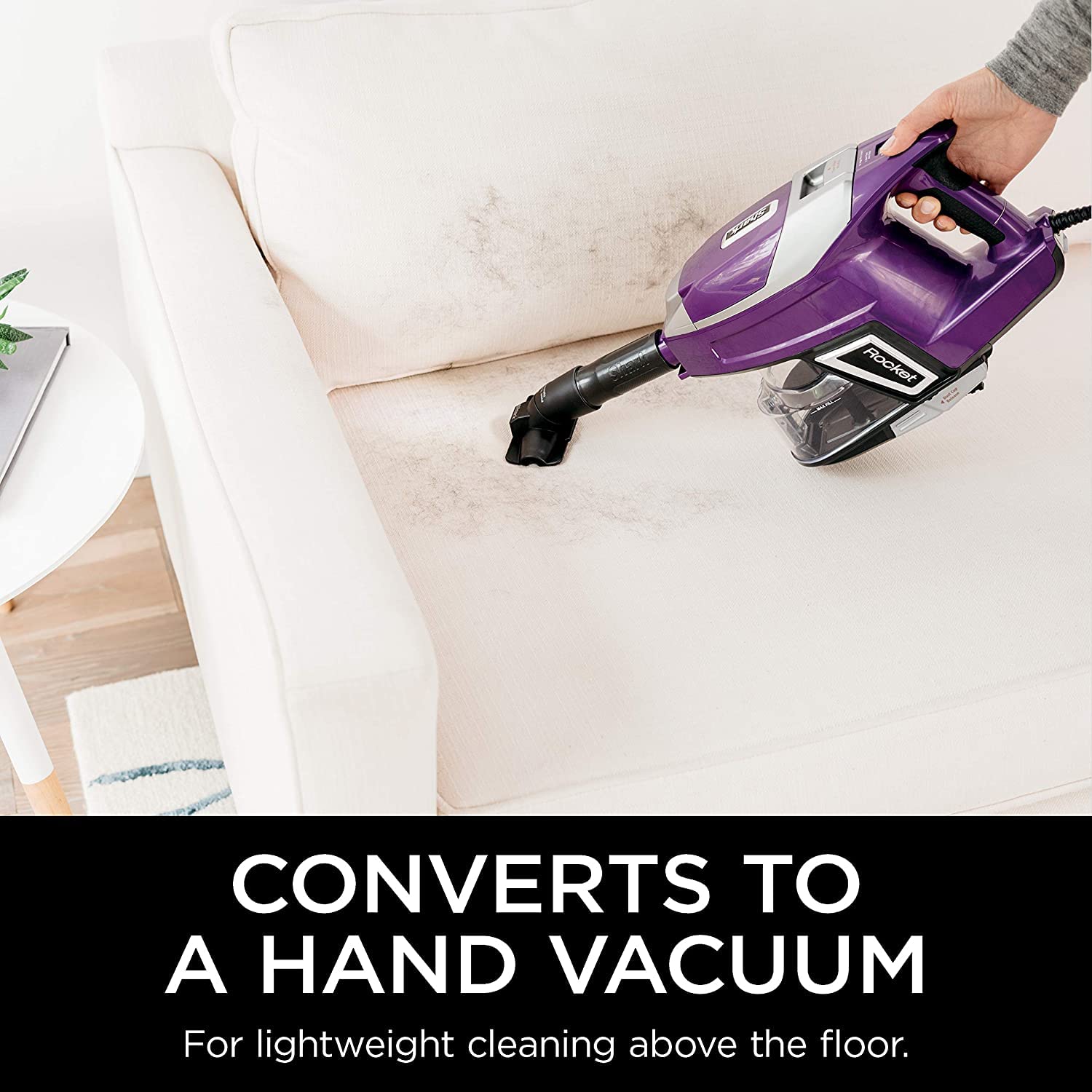 Certified Refurbished Shark Rocket Corded Stick Vacuum with Zero-M Anti-Hair Wrap Technology, XL Dust Cup, Handheld Mode, Swivel Steering, Plum Purple (ZS351) - Best Certified Refurbished Stick Vacuum for Pets - Review Image 5