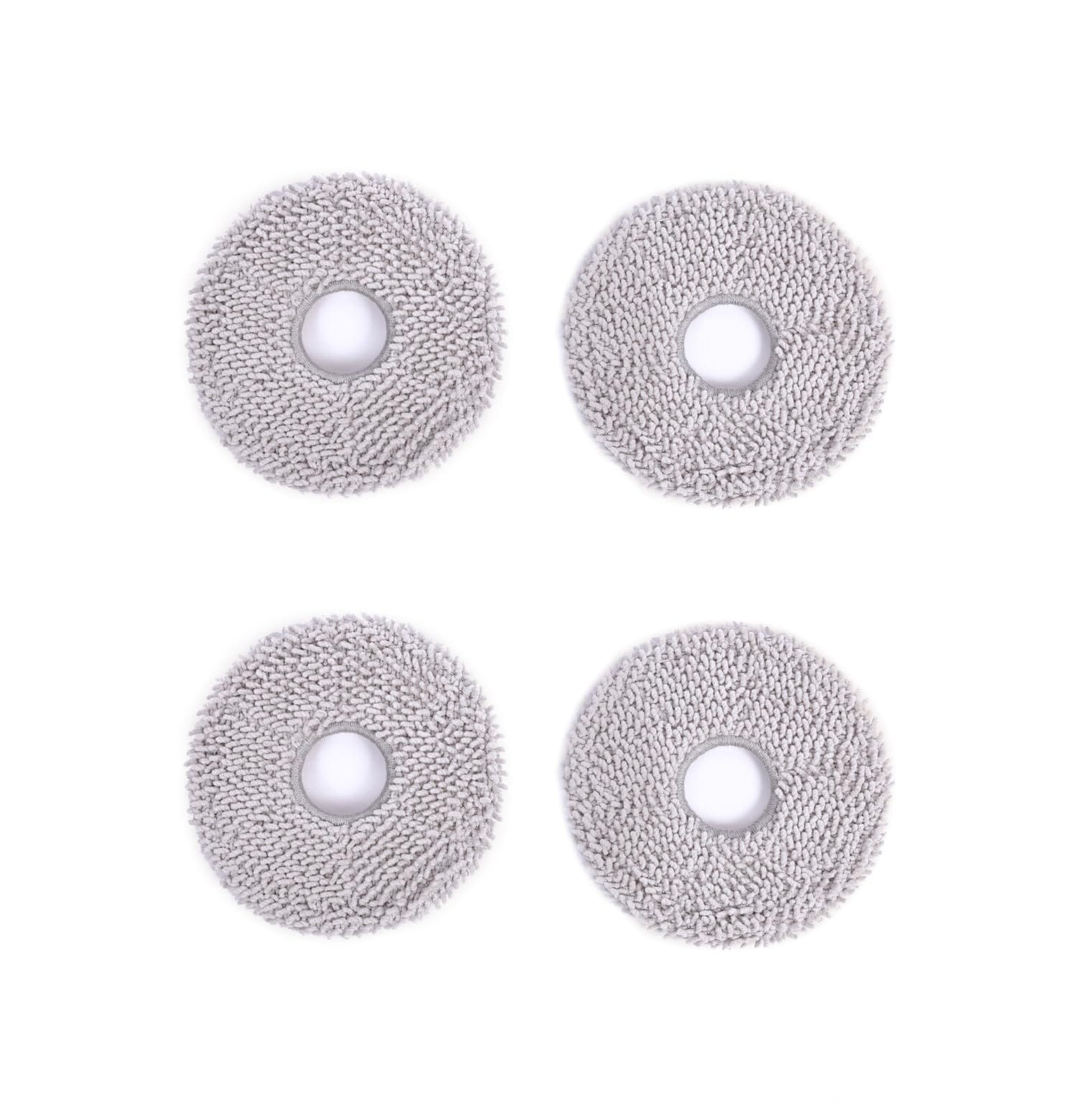 Eco-Friendly Washable Robot Vacuum Mopping Pads 4 Pack for Deebot T20 Omni/ T10 Omni/ X1 Omni/ X1 Turbo Series, Gray