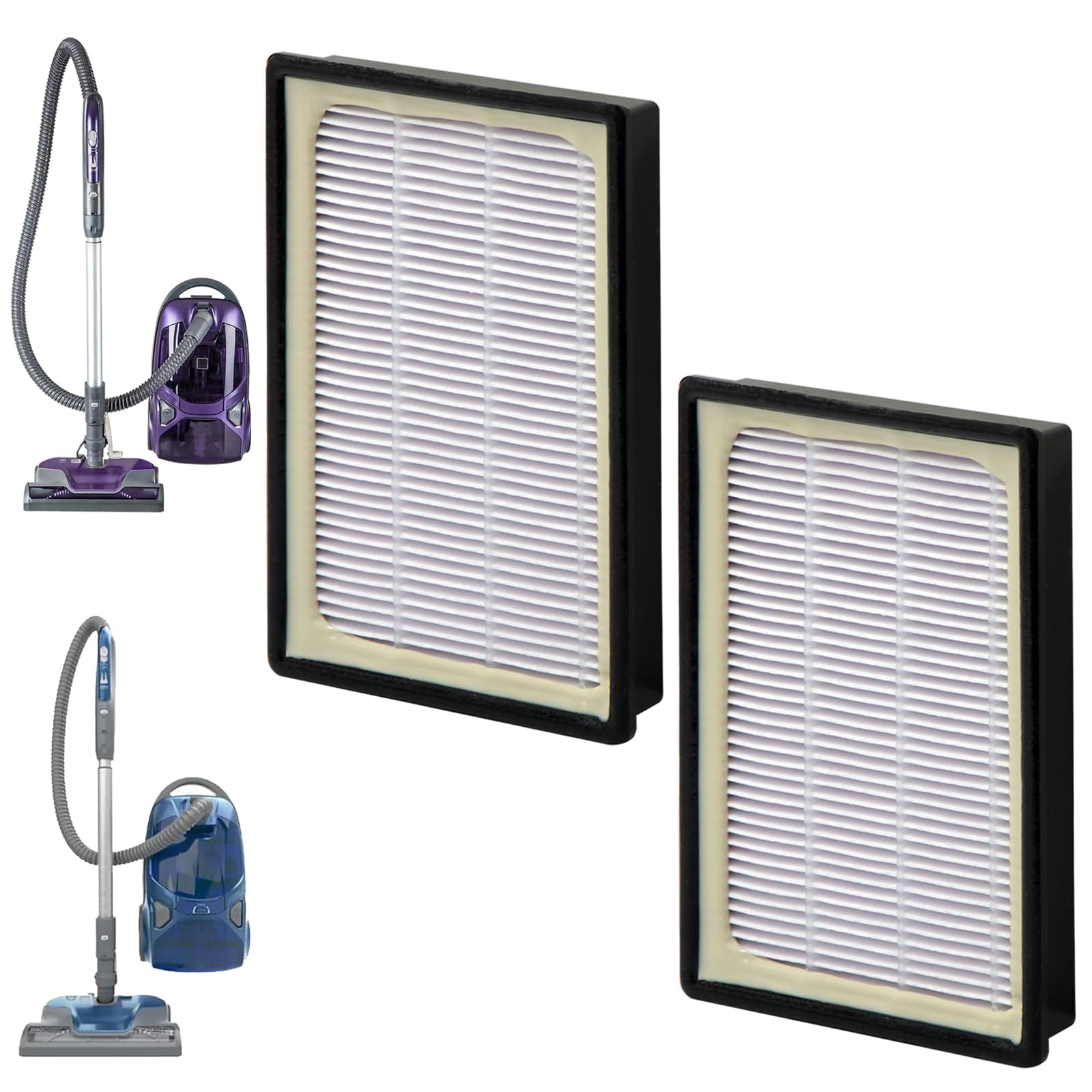 Aolleteau 2 Pack EF-12 HEPA Filters for Kenmore 62731 52731 Canister Vacuum, Compatible with 81615, 81614, BC4026 - Compare to Part# 591021101