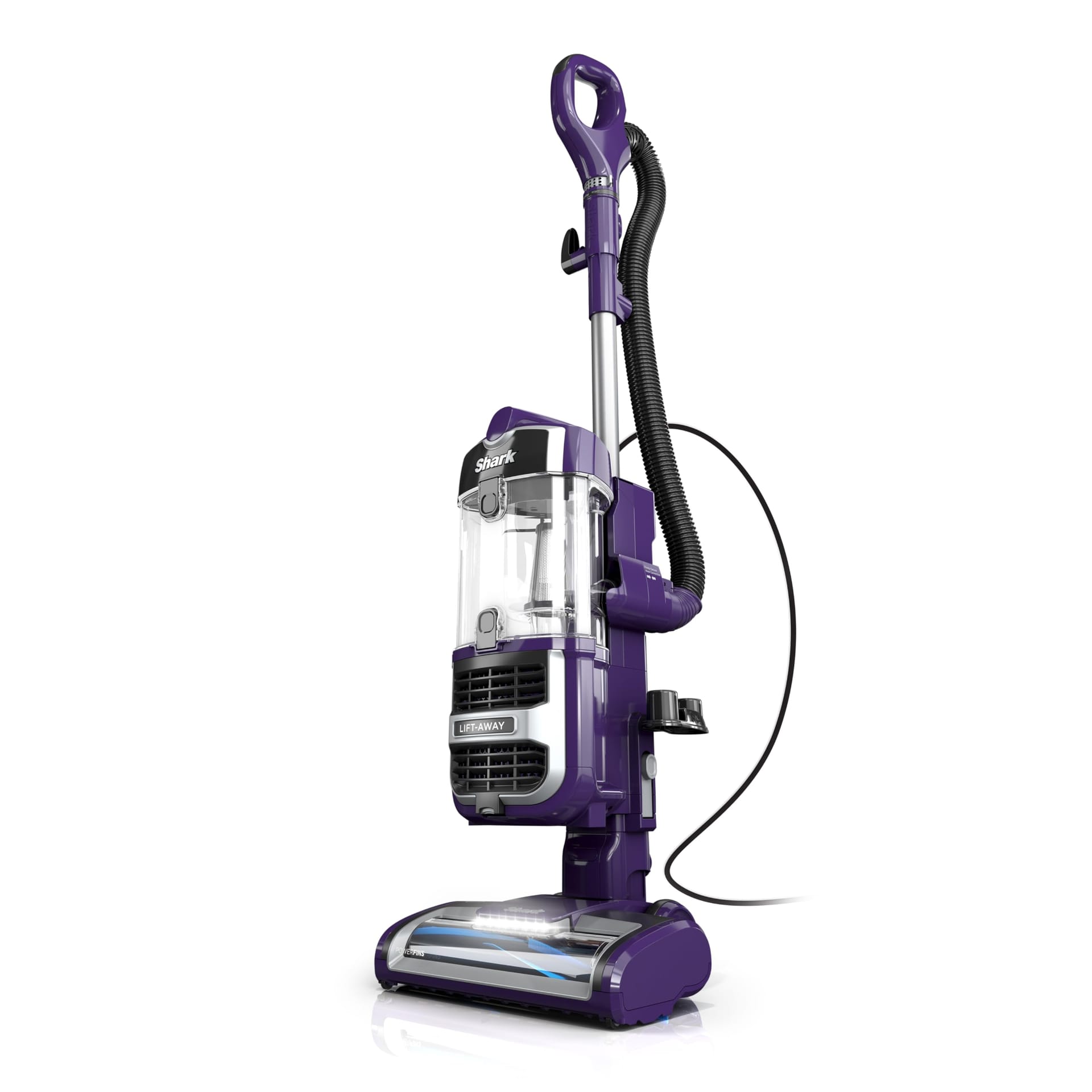 Shark Zd201 Lift-Away Upright Vacuum with PowerFins, Self-Cleaning Brushroll, HEPA Filter, LED Headlights - Eggplant