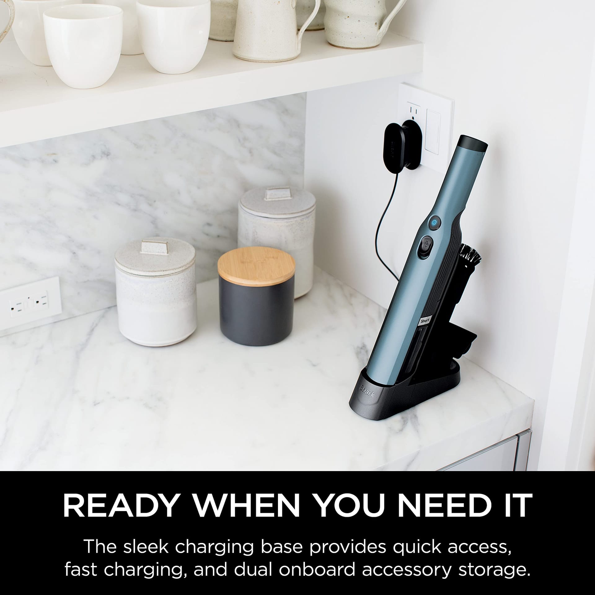 Shark WV201 Wandvac Cordless Handheld Vacuum with Powerful Suction, Lightweight & Portable - Cove Blue - Review Image 2