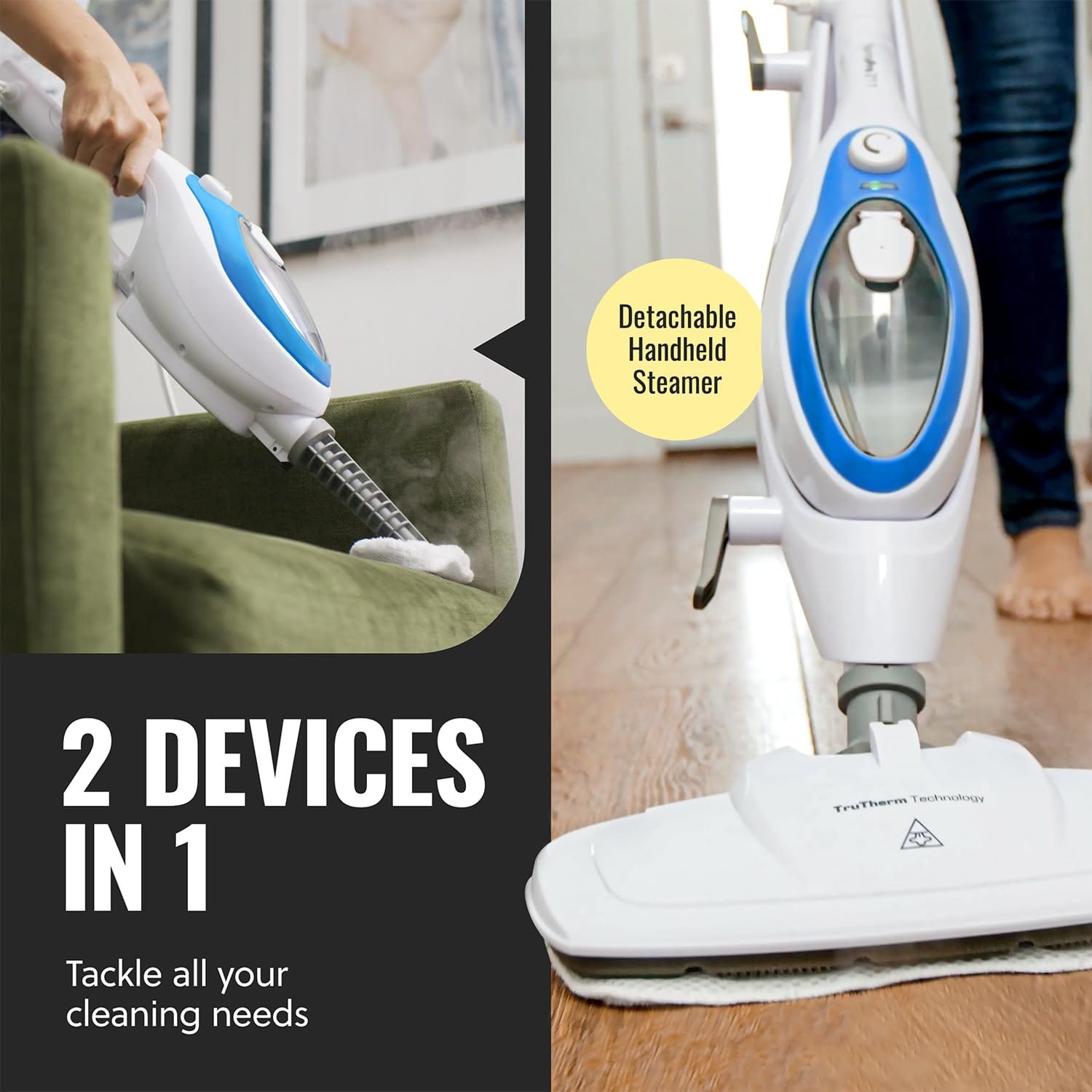 PurSteam 10-in-1 Steam Mop with Handheld Cleaner for Tile and Hardwood Floors - Review Image 2
