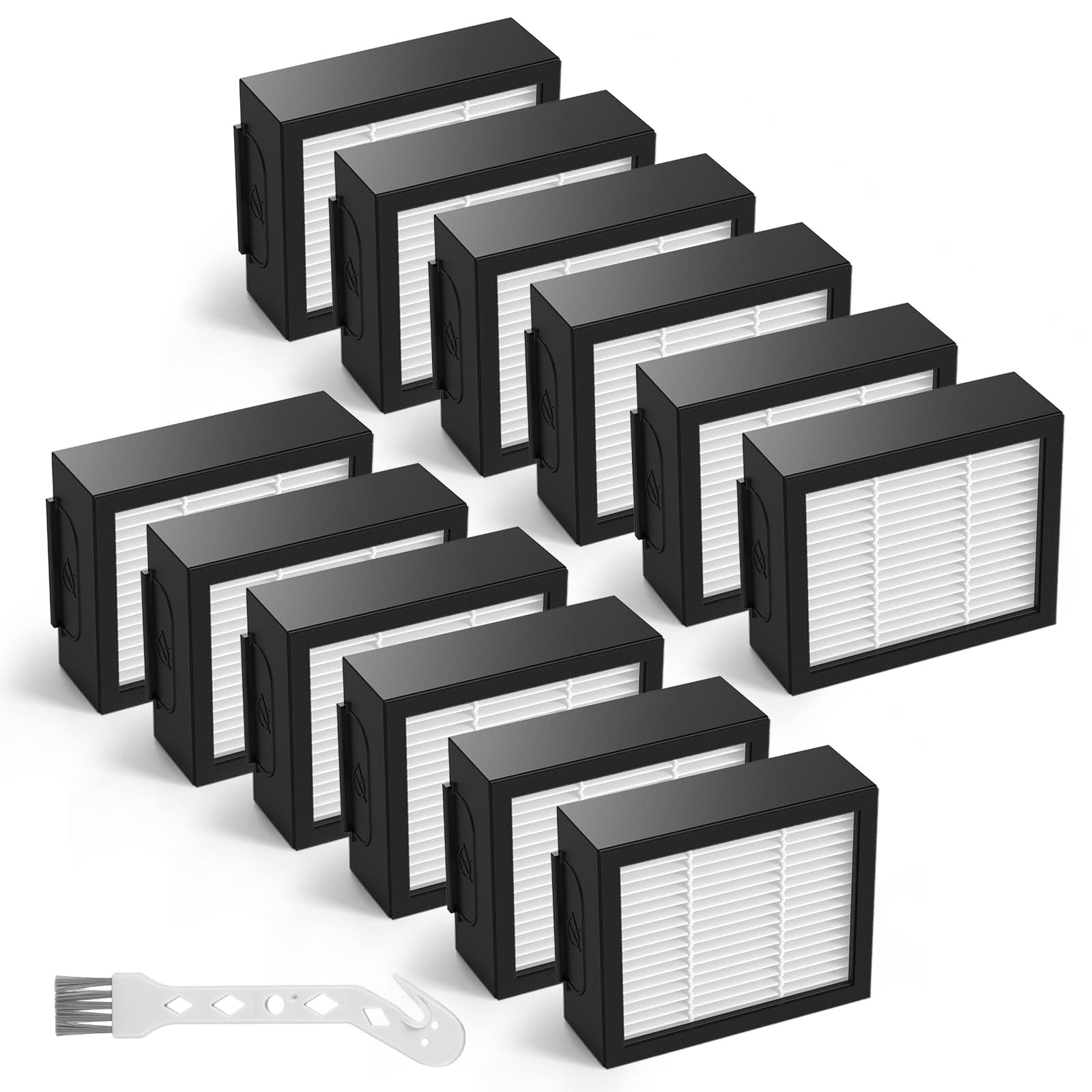 12 Pack High Efficiency Filter Replacement Compatible with Roomba E, I, and J Series Vacuum Cleaner Parts
