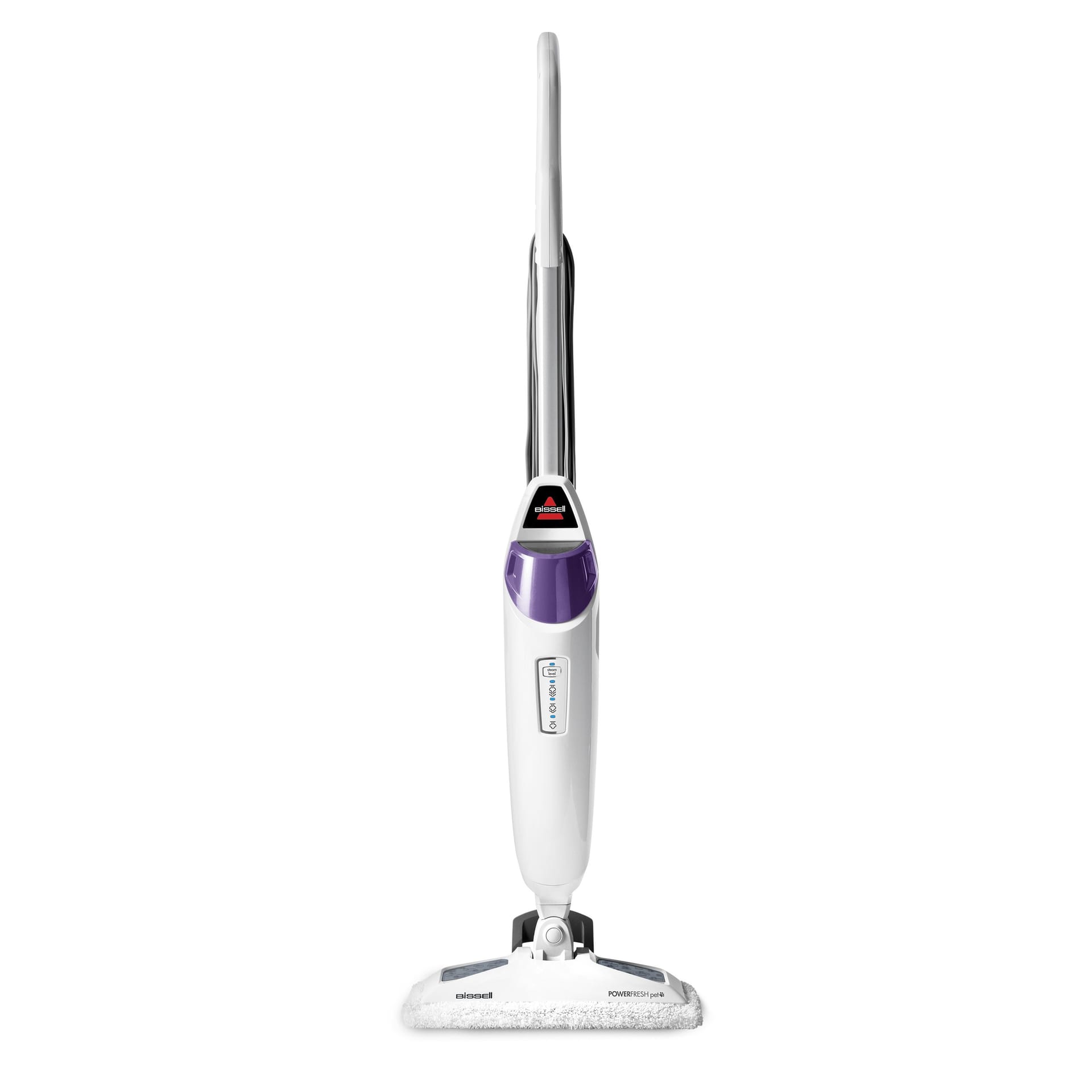Bissell Powerfresh Pet Purple Steam Mop for Hard Floors 19404 - Lightweight Pet Hair Vacuum Included