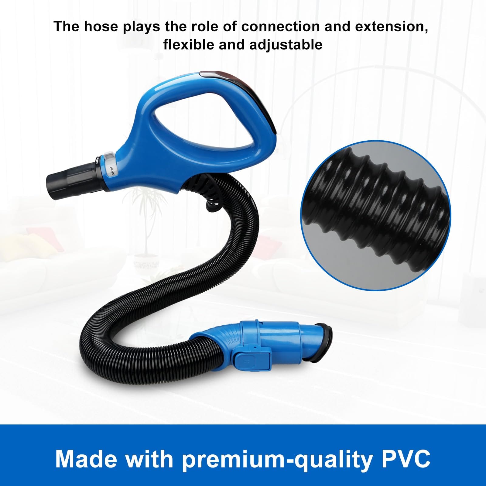 Upgraded Replacement Hose Handle for Shark Navigator Rotator Lift-Away Upright Vacuum Models Zu560, Zu561, Zu562, UV725, UV650, CU520 - Blue/Gray - Review Image 2