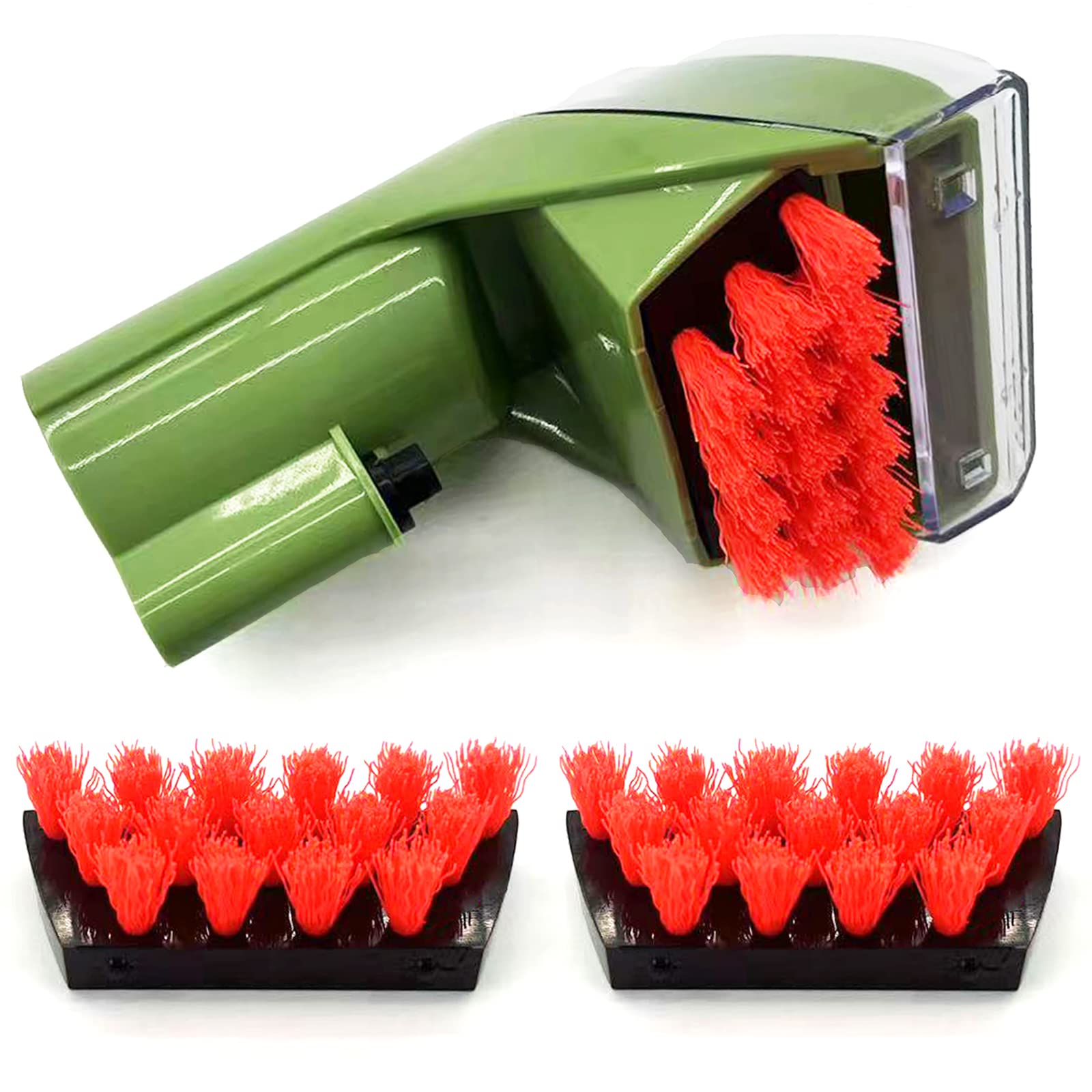 Compatible Replacement Brush Tool for Bissell Little-Green Carpet Cleaners, Green (1 Brush + 2 Replacement Brushes)