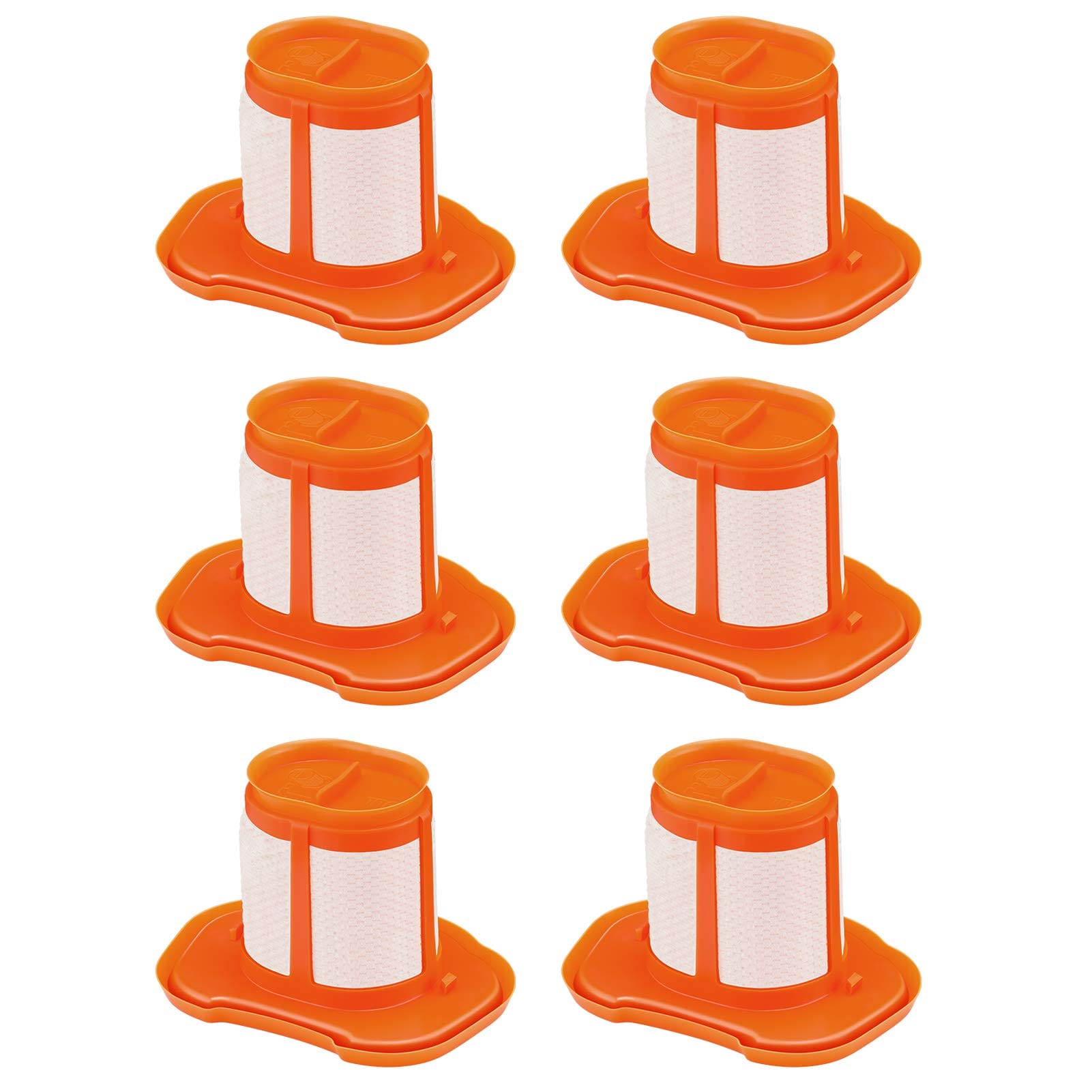6-Pack Washable HHVKF10 Filter Replacement for Black+Decker Hand Vacuum Models HHVK HHVK320J HHVK320J10 HHVK320JZ01 HHVK515J HHVK515Jp HHVK515Jp07 HHVK515J00Ff HHVK415B01