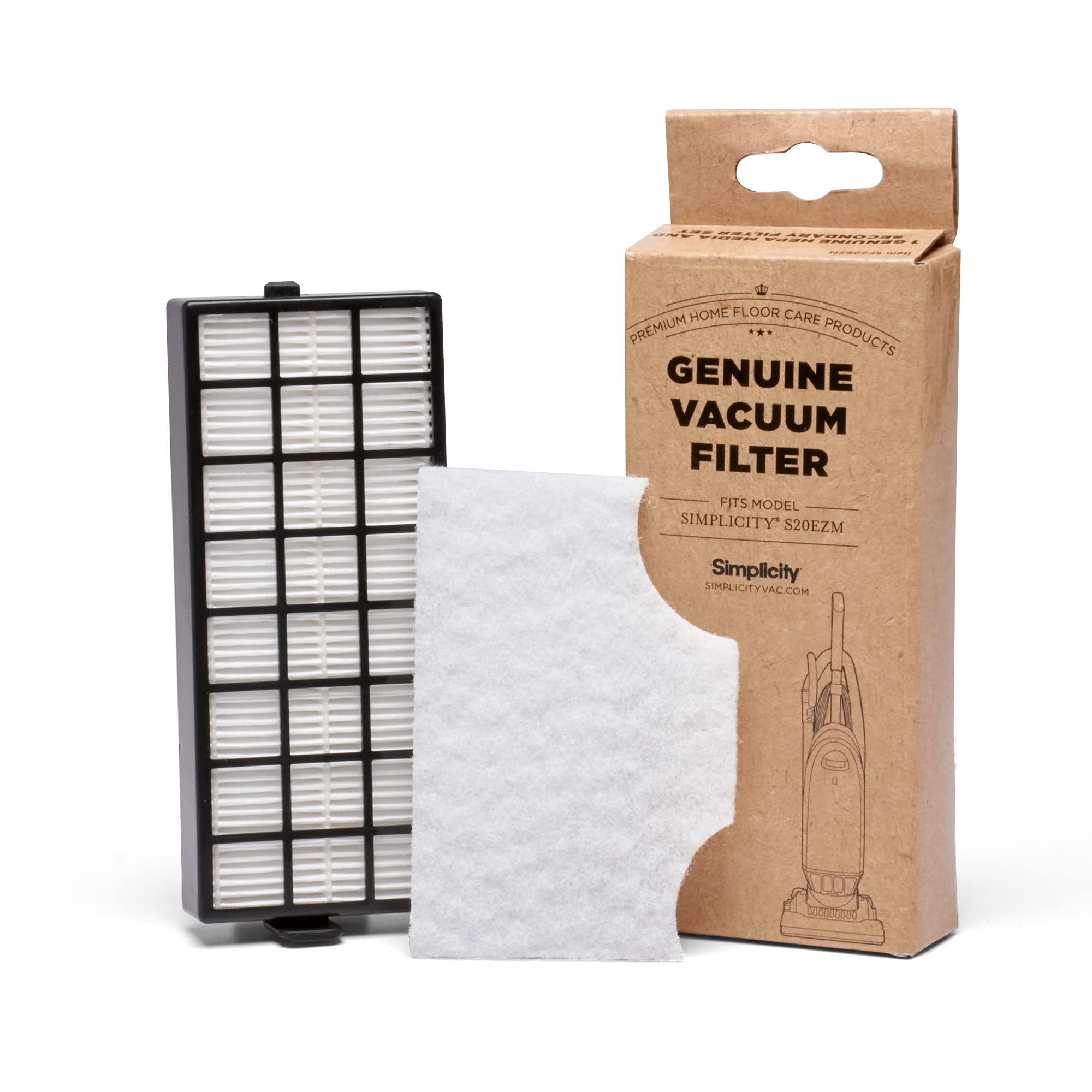 Genuine Simplicity Vacuums SF20Ezm HEPA Media Filter Set - Replacement Filter for Allergy Upright Vacuum Cleaner