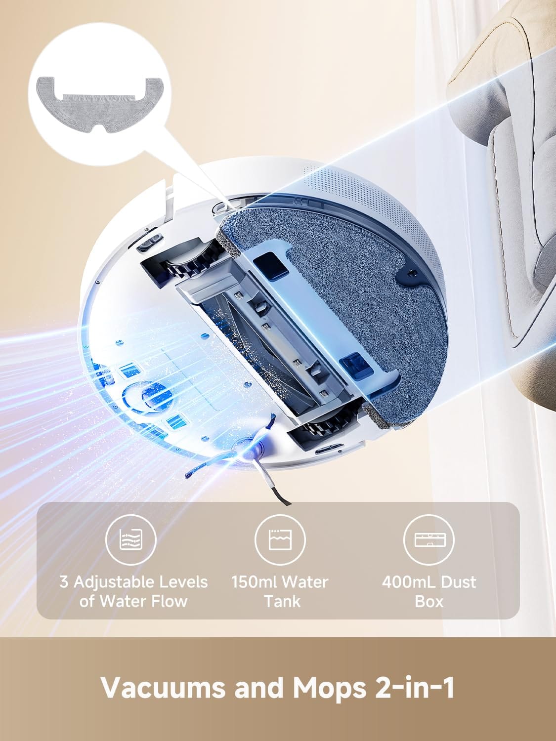 Dreame D10 Plus Gen 2 Robot Vacuum and Mop with Self-Emptying Base - 90 Days Cleaning, 6000 Pa Suction, Lidar Navigation, Obstacle Avoidance, Wi-Fi - Review Image 4