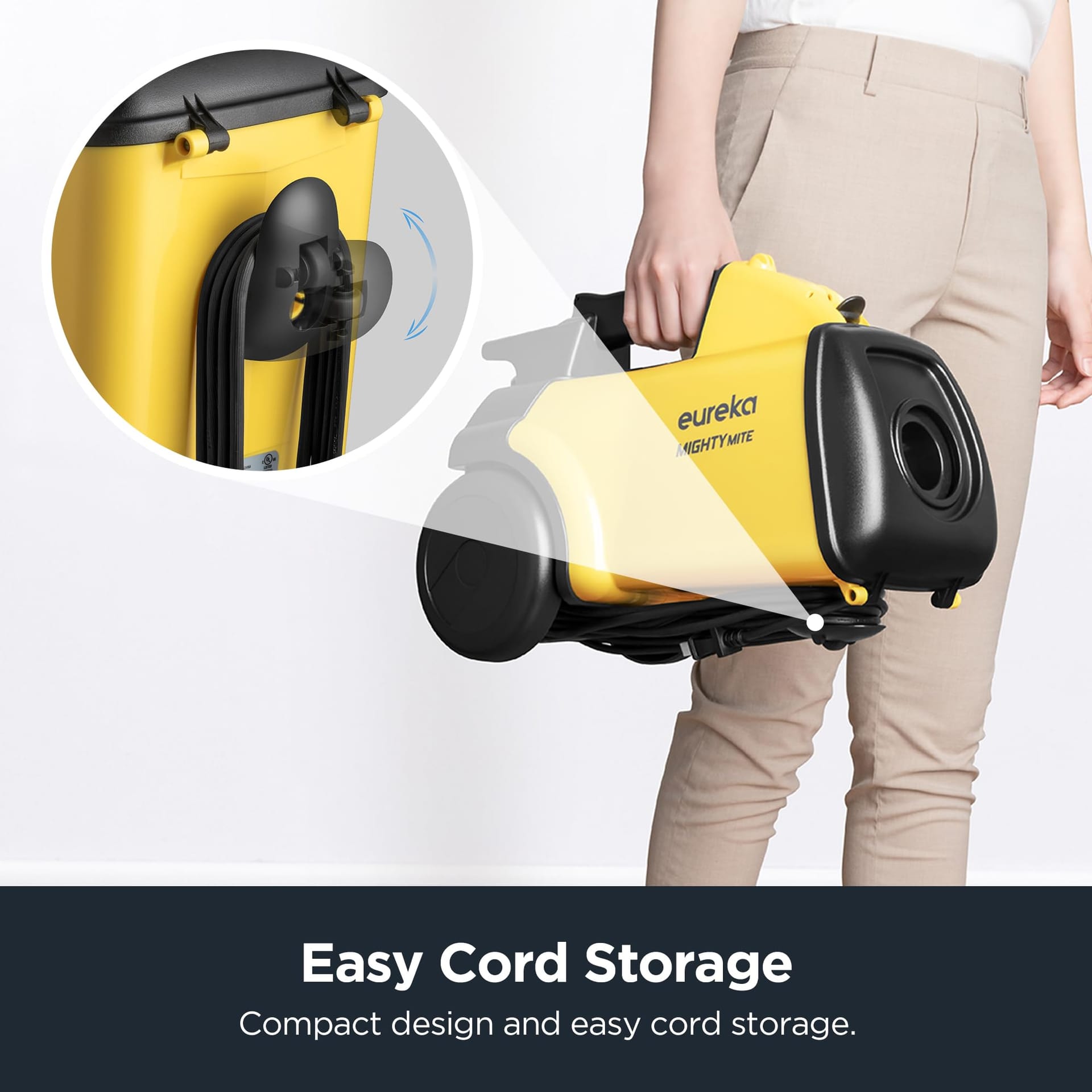 Lightweight Powerful Canister Vacuum Cleaner with 5 Dust Bags - Ideal for Carpets and Hard Floors - Review Image 3