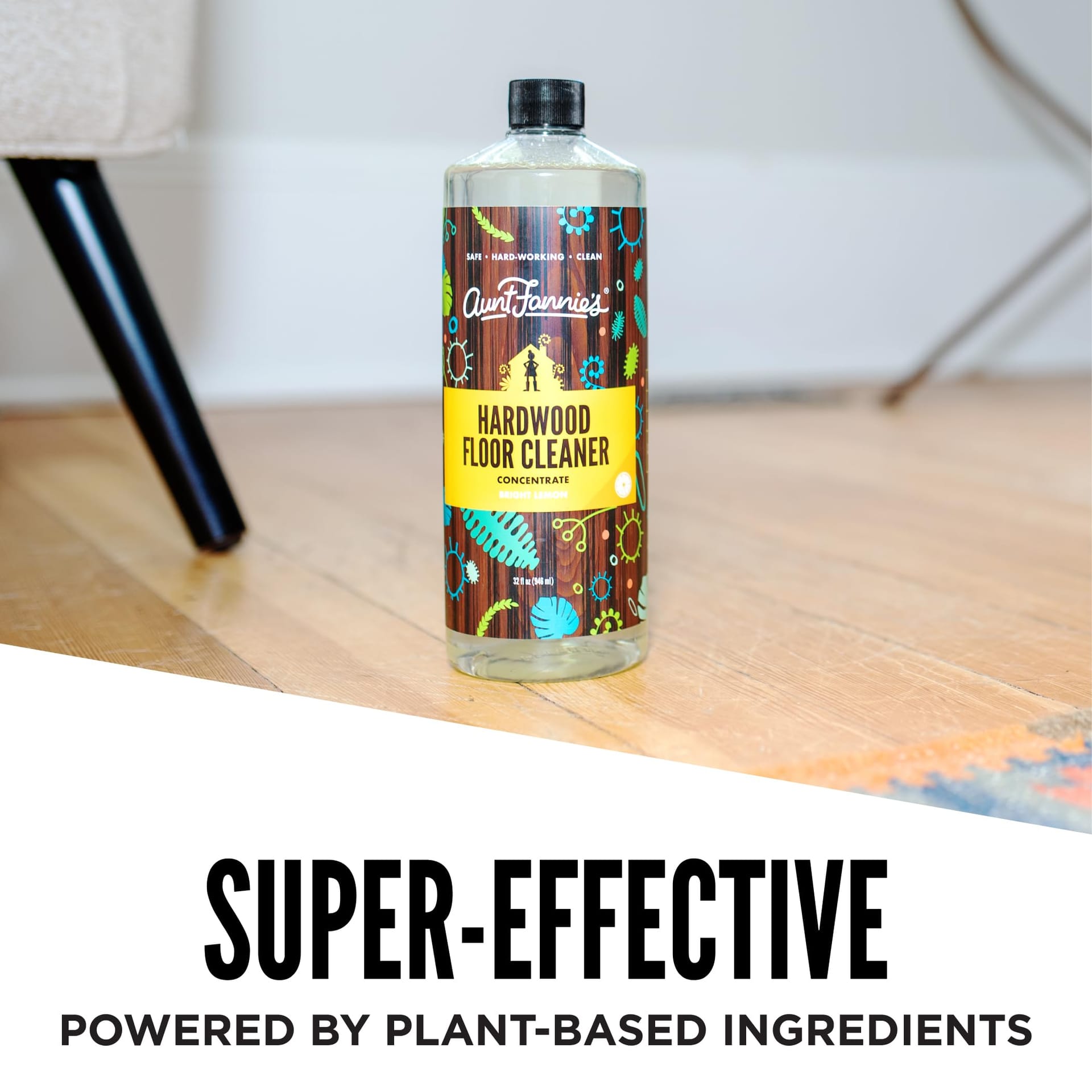 Concentrated Plant-Based Hardwood Floor Cleaner - Lemon Scent, 32 Oz (Pack of 3) - Review Image 3