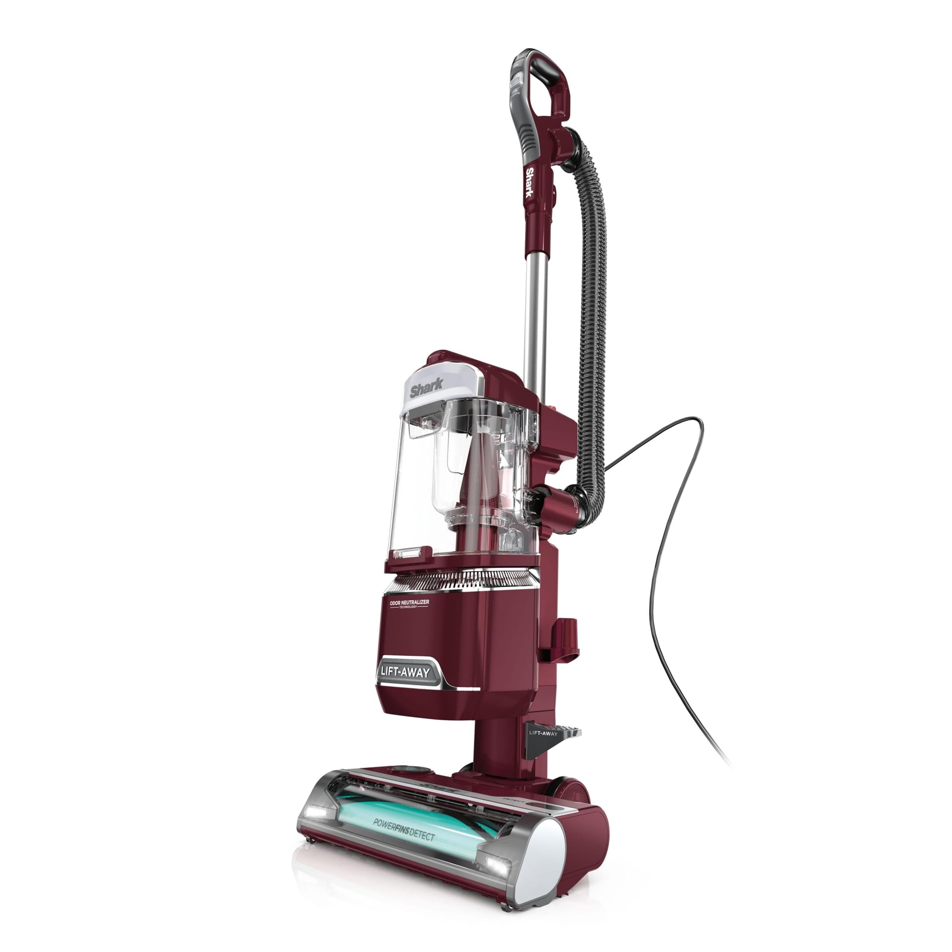 Shark Detect Lift-Away Corded Upright Vacuum with Detect Technology, Self-Cleaning Brushroll, Anti-Allergen Complete Seal, and Odor Neutralizer Technology - Burgundy