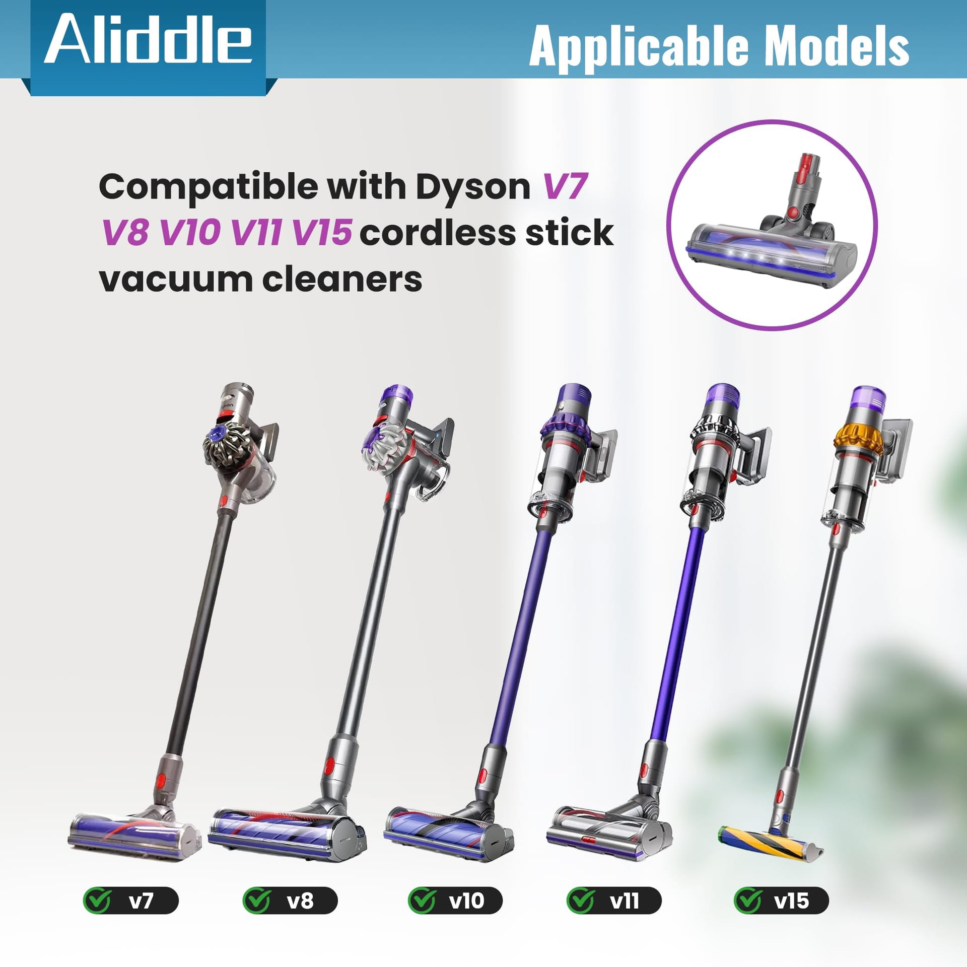 Pet Hair Vacuum Attachments Set for Dyson V7 V8 V10 V11 V15 - Includes Hardwood Floor Brush and Blanket Attachment - Review Image 3