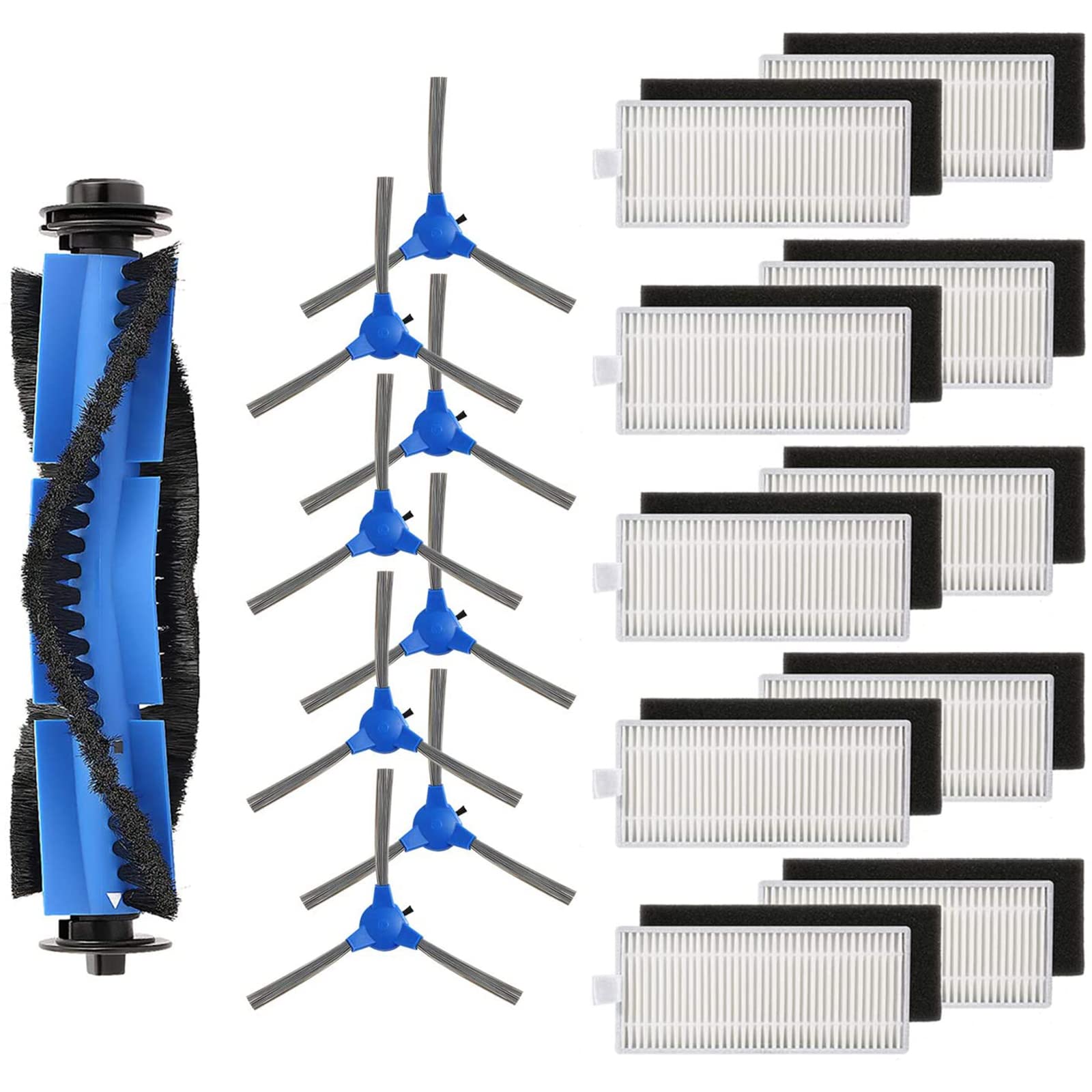 Isinlive Replacement Parts for Eufy Robovac 11S/30/30C/15C/12/35C/15T - 19 Pack (Filters, Brushes)