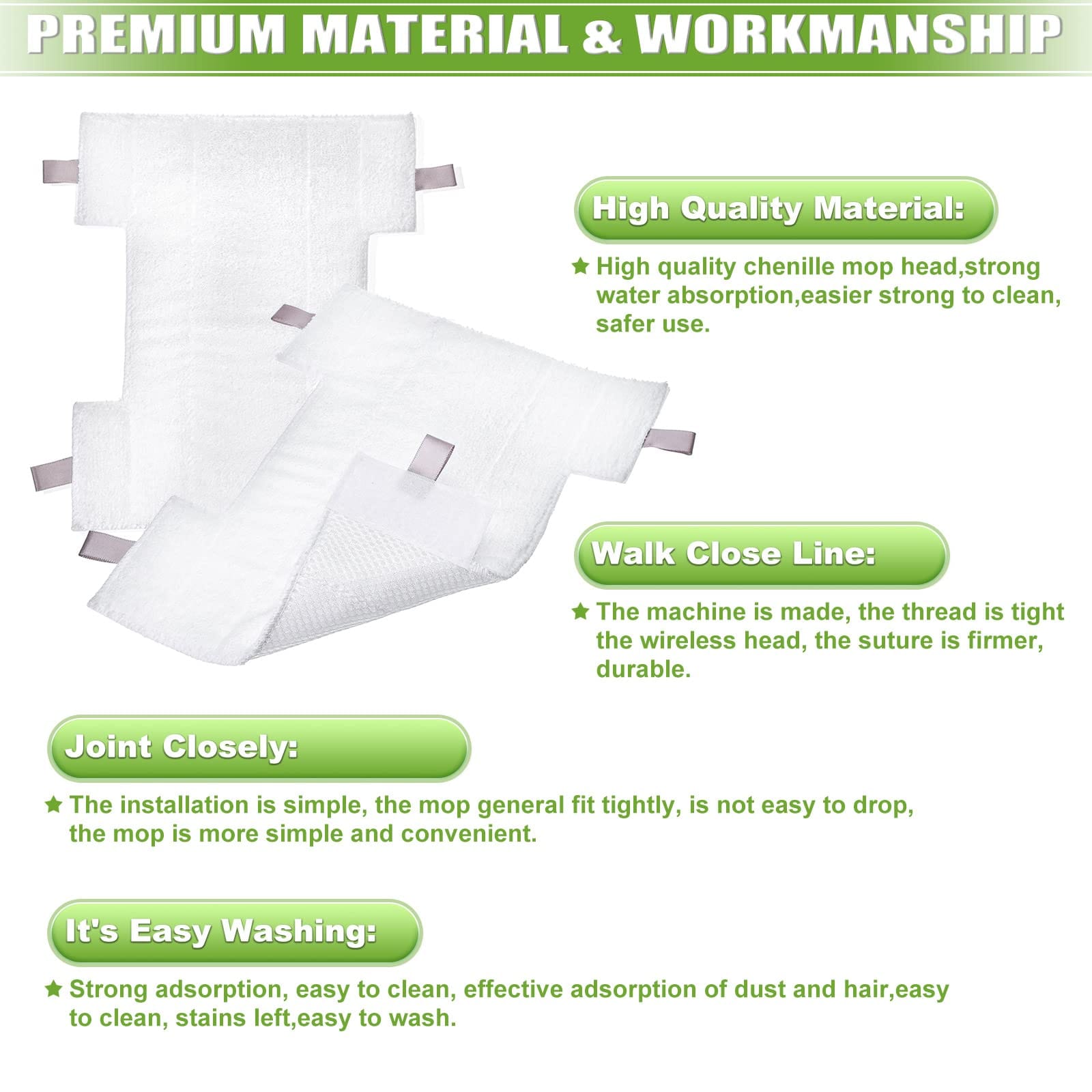 Washable Microfiber Cleaning Pad 4-Pack for Shark Dust-Away, Rotator, Navigator Lift-Away Pro Vacuum - Part # P200W - Review Image 4