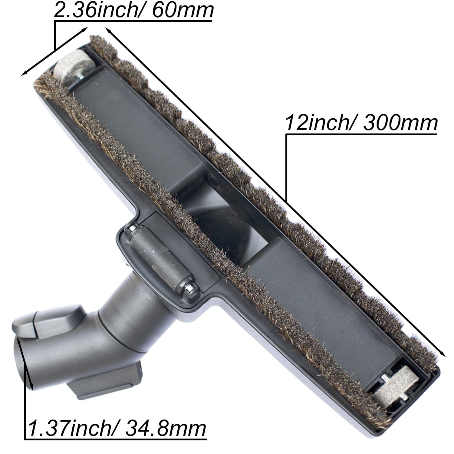 Horse Hair Vacuum Brush Attachments with Wheels - Ideal for Carpets, Tile, and Hardwood Floors - Review Image 3