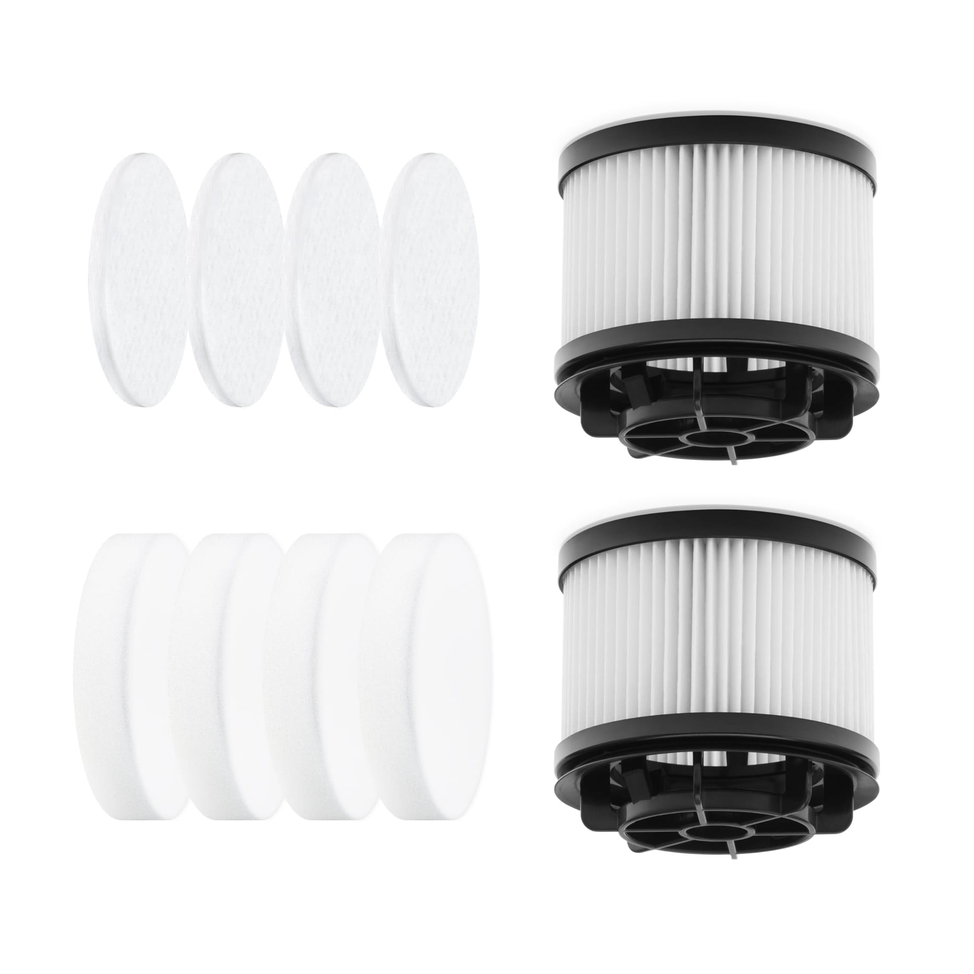 Levoit Lvac-200 Vacuum Cleaner Filter Set with 4 Pre-Motor Filters and 2 Post-Motor Filters - White