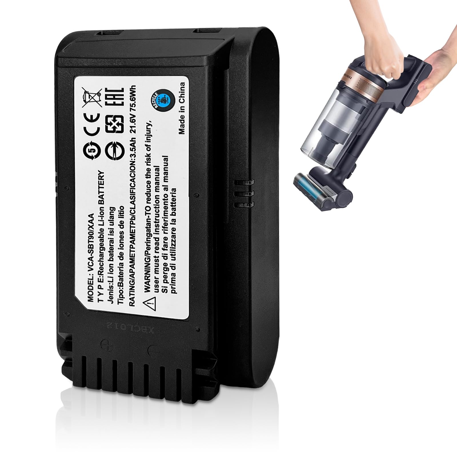 Replacement 3.5Ah Battery for Samsung Jet Series Cordless Stick Vacuum Cleaners