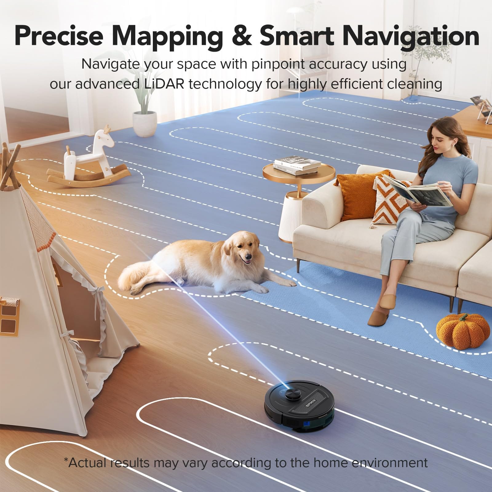 Powerful Bpmio Robot Vacuum and Mop Combo with Lidar Navigation and 5500Pa Suction Power - Review Image 3