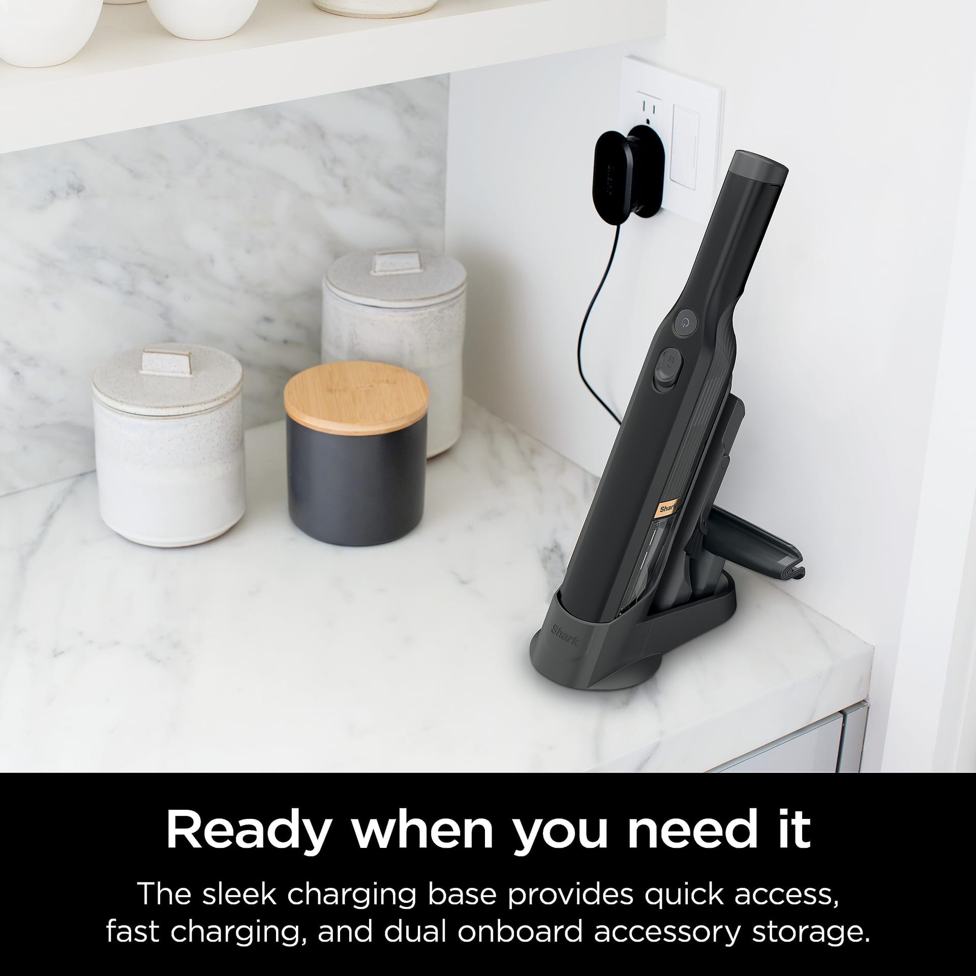 Lightweight Shark WV201BK Wandvac Cordless Handheld Vacuum with Powerful Suction and Accessories, Black - Review Image 2