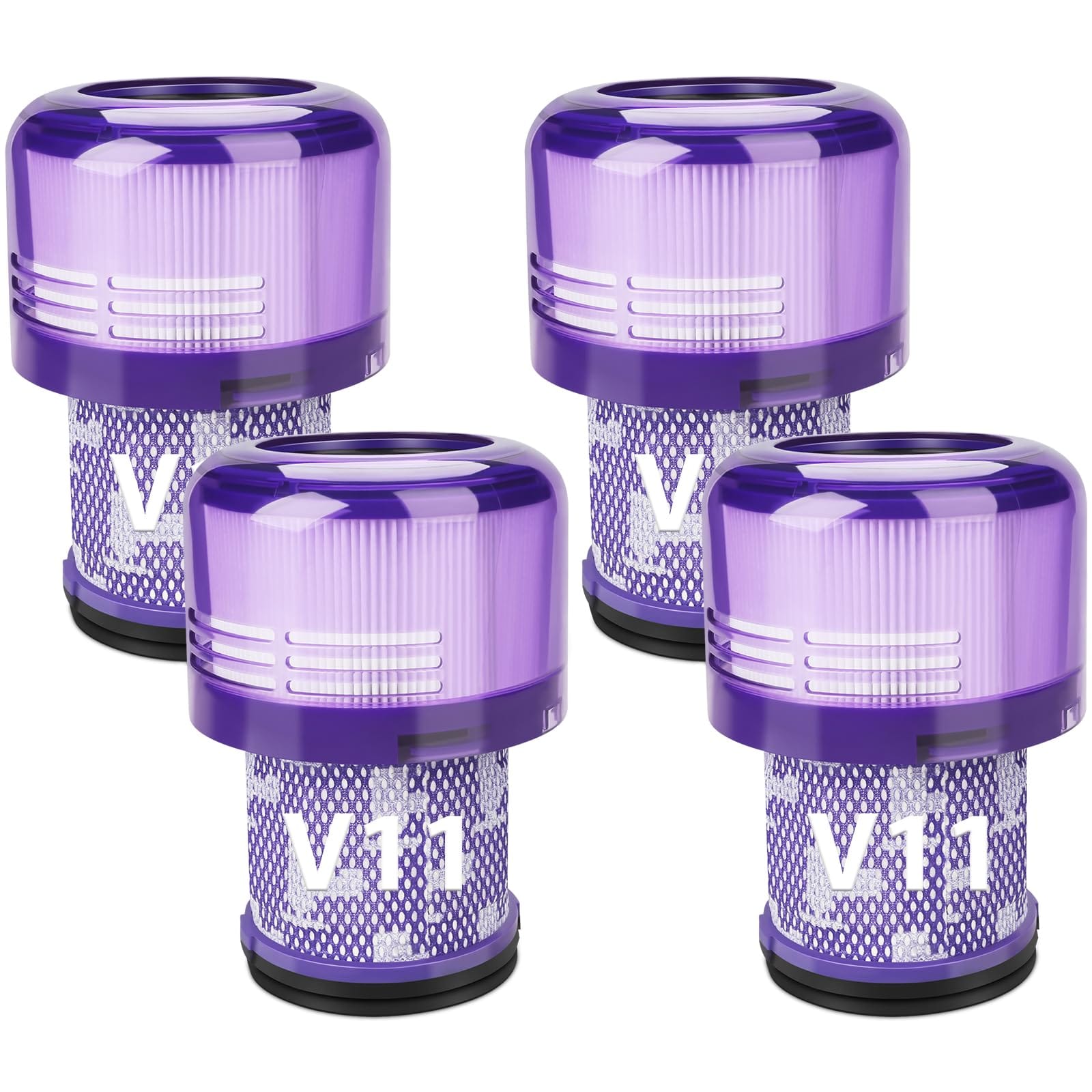 4 Pack HEPA Vacuum Filter Replacements for Dyson V11, V15 Detect, Submarine Vacuums - Compare to Part 970013-02