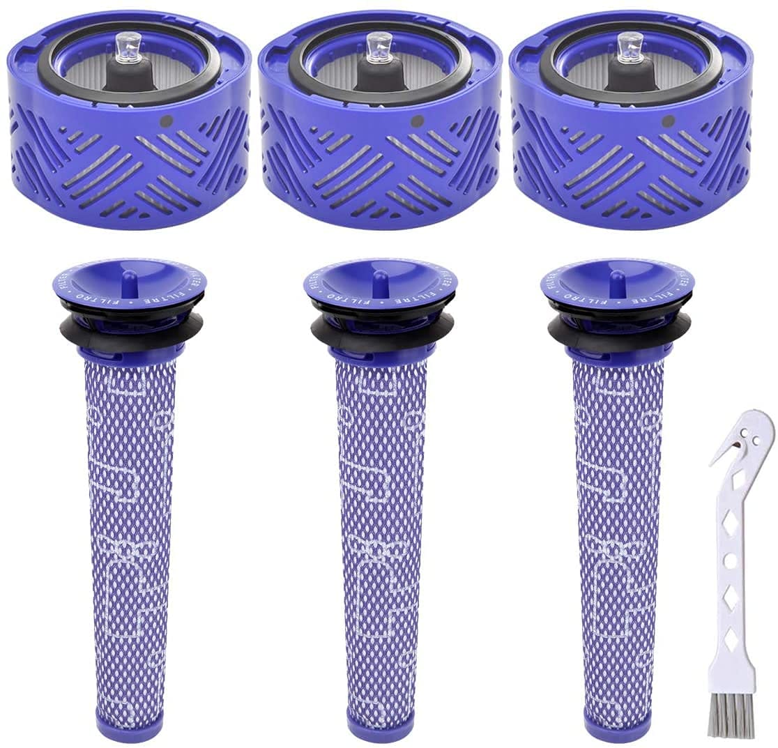 Mochenli 6 Pack Replacement Vacuum Filters for Dyson V6 Cordless Stick Vacuum - Set of 3 Post Filters and 3 Pre Filters