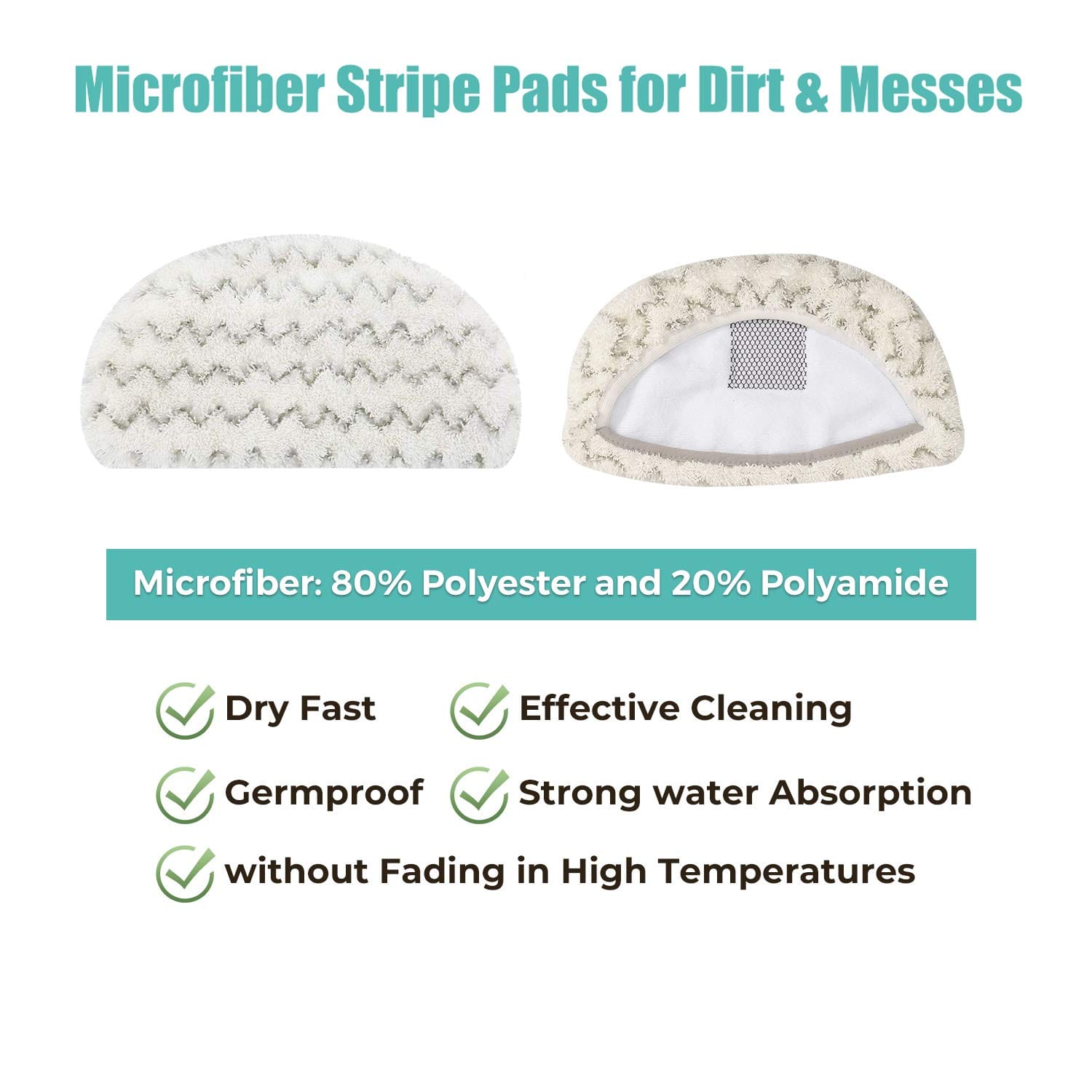6 Pack Washable Steam Mop Pads Replacement for Bissell Powerfresh 1940 Series - Review Image 3