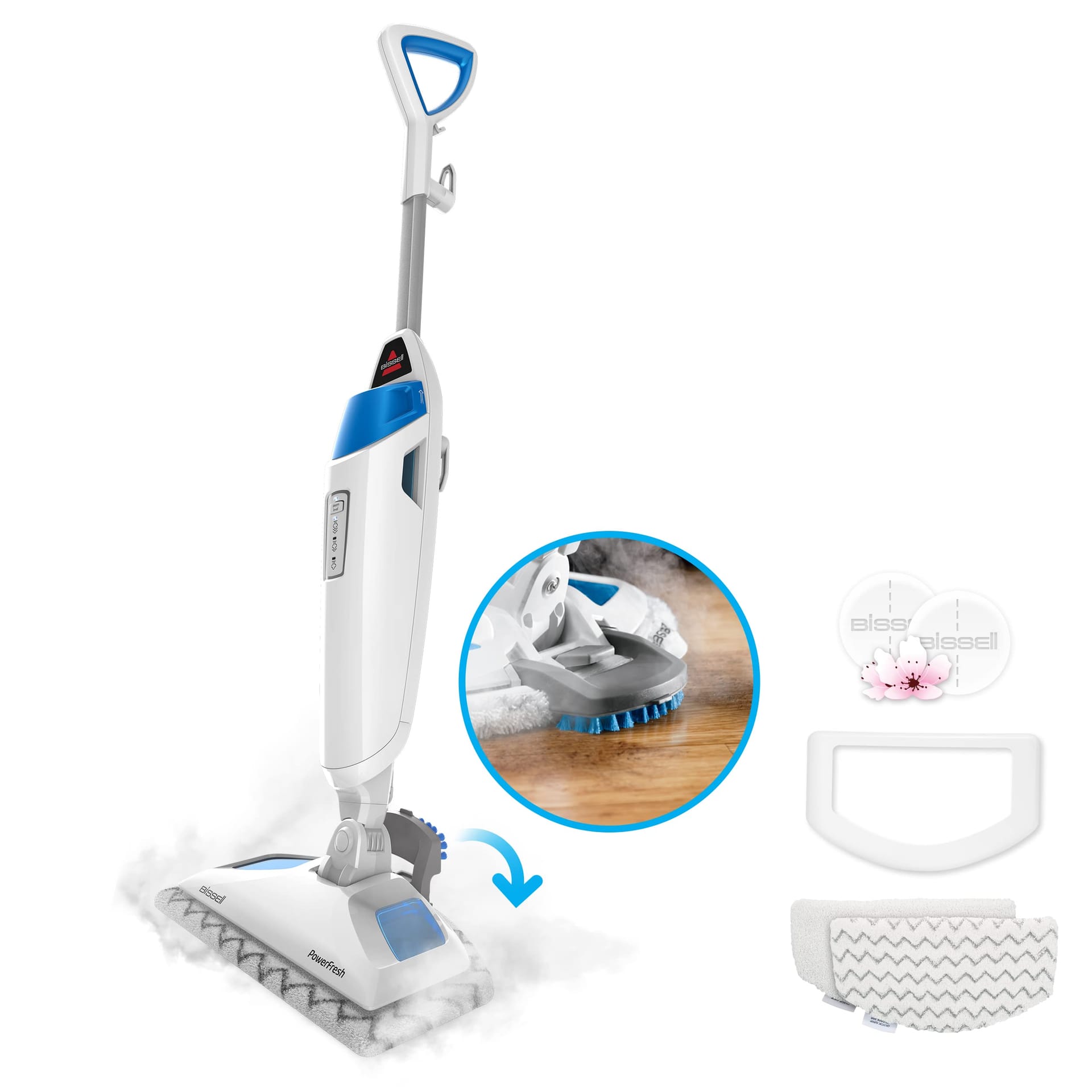 Bissell Power Fresh Steam Mop with Easy Scrubber and Sanitization - 1940A