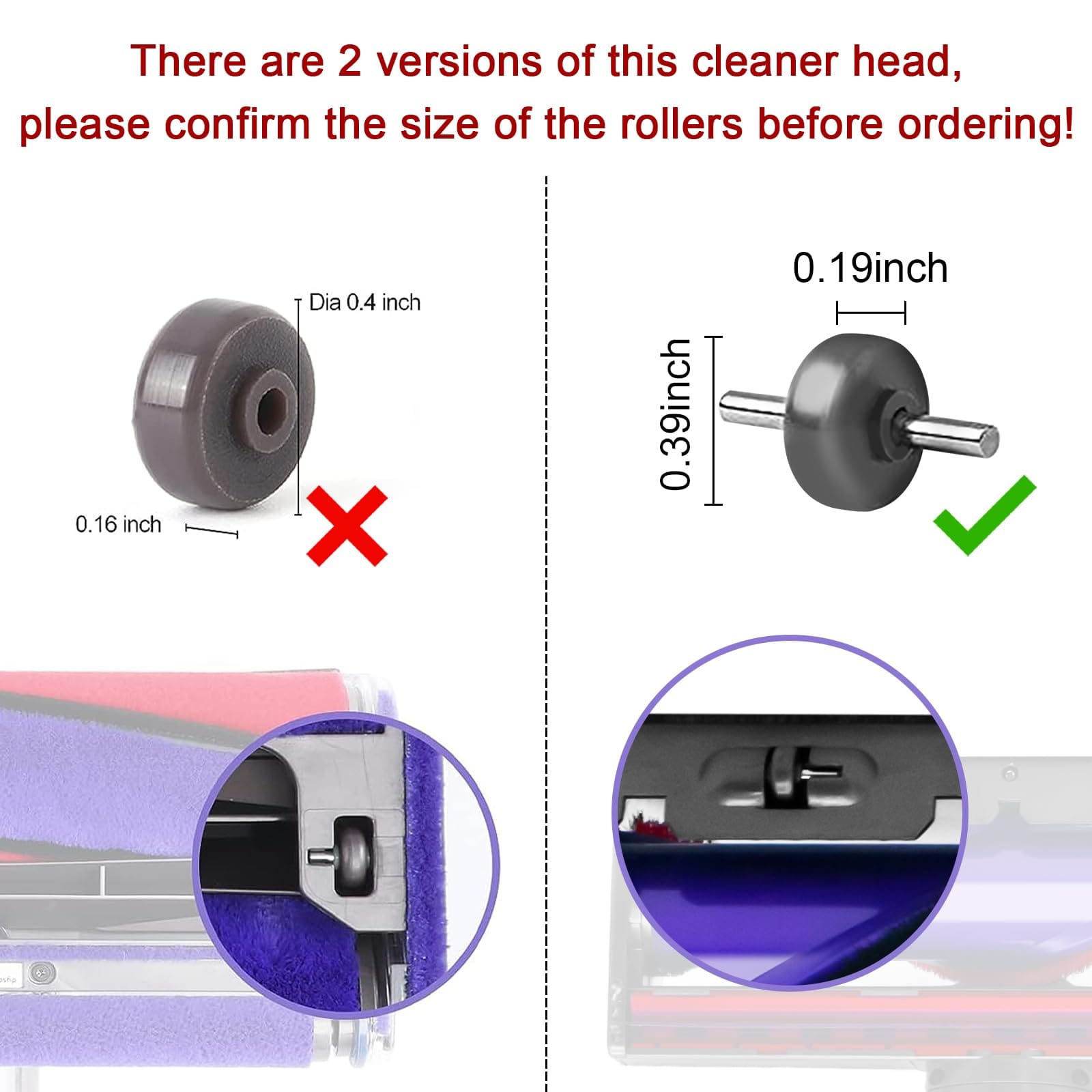 Garbage Fighter Ball and Soleplate Wheel Replacement Kit for Dyson Vacuum Cleaners V6-V12, DC58-DC74 (35W/50W), Budget-Friendly Option - Review Image 5