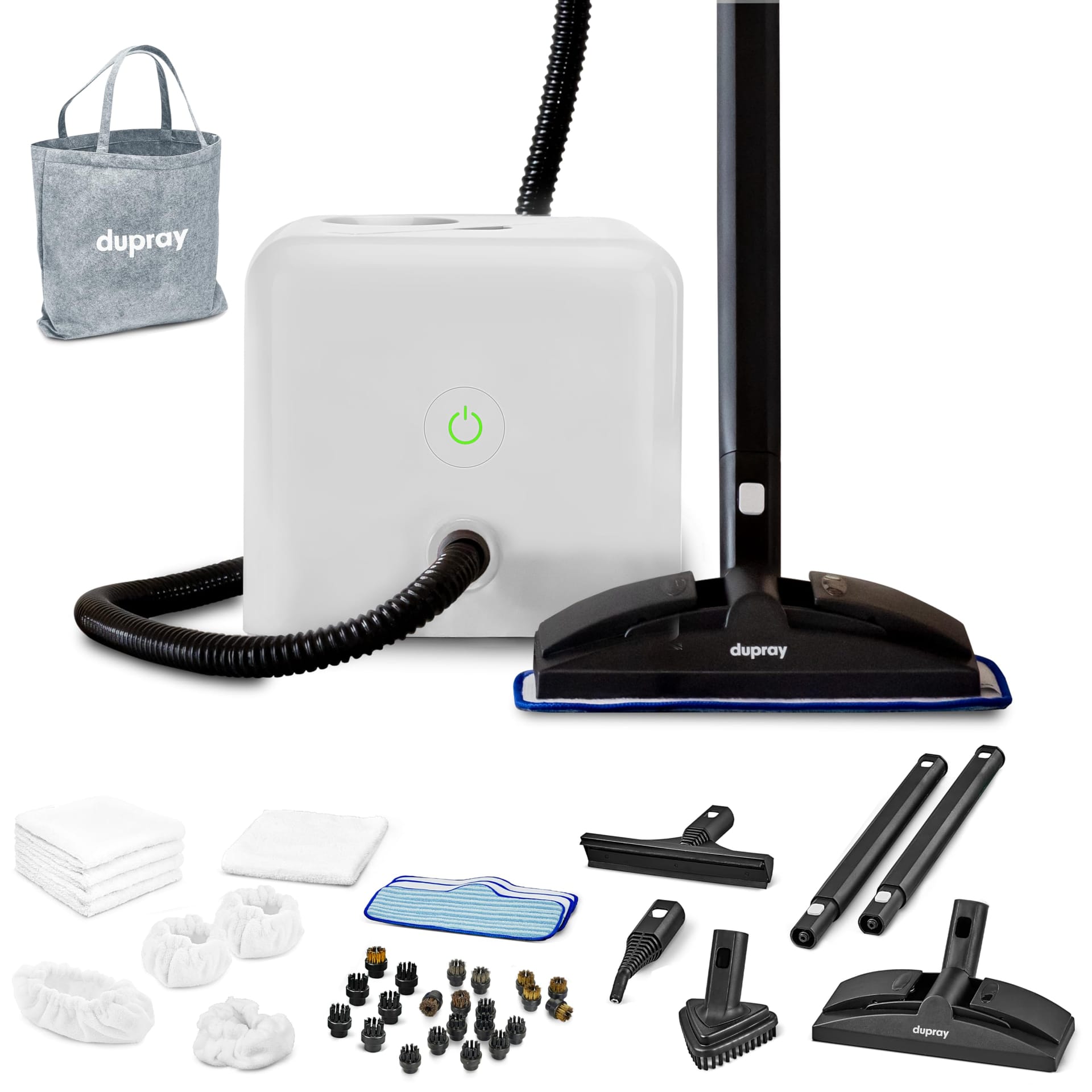 Powerful Dupray Neat Steam Cleaner With 40 Accessories - Multi-Purpose Steamer for Floors, Upholstery, Grout, and More