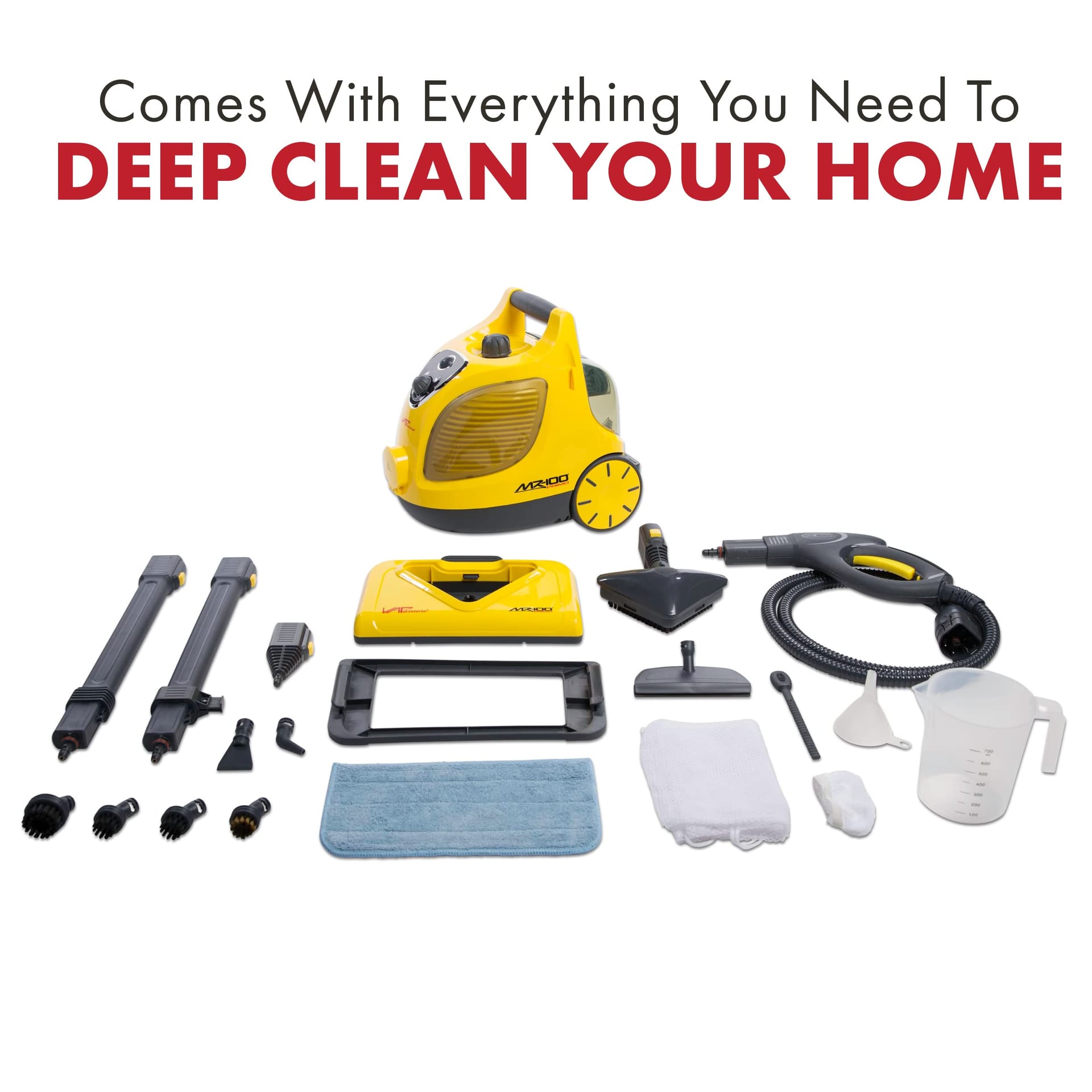 Professional-Grade Vapamore Mr-100 Primo Steam Cleaner with 20 Attachments - Turbo Pet Tool Included - Review Image 3