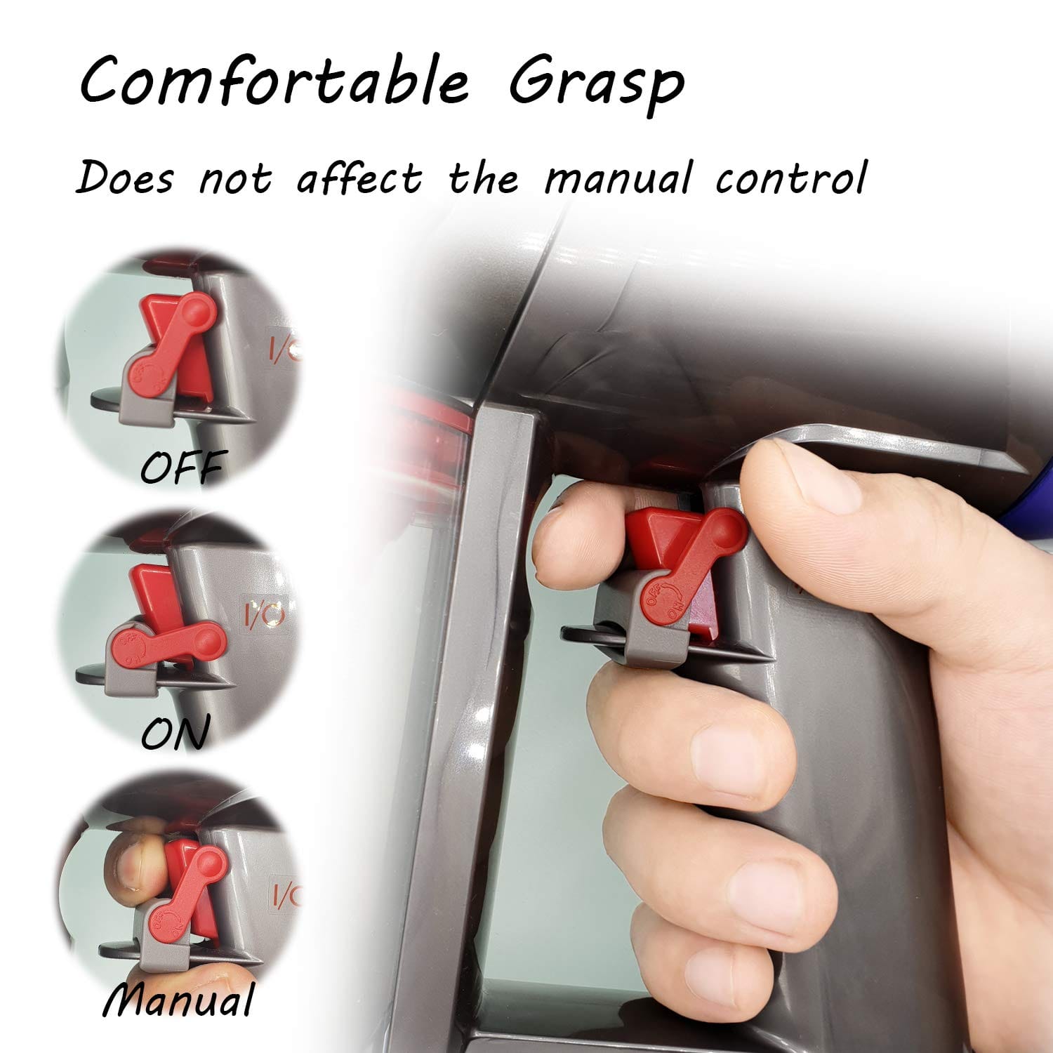 Reeyear Trigger Lock Clamp for Dyson V10 V11 V8 V7 V6 Vacuum Cleaner, Power Button On/Off Control Accessory with Release Switch, 1 Pack - Review Image 4