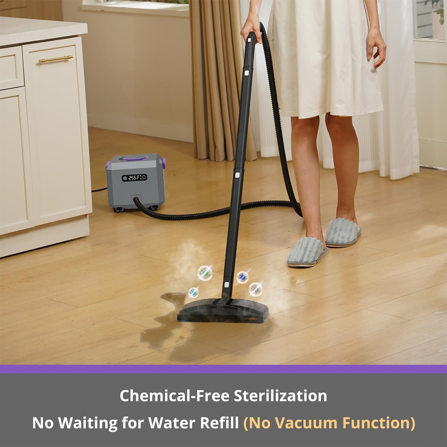Awasky Steam Cleaner - Fast Heating Handheld Mop for Home, Car Detailing, Upholstery, Tile, Grout, Floor Cleaning - Review Image 3