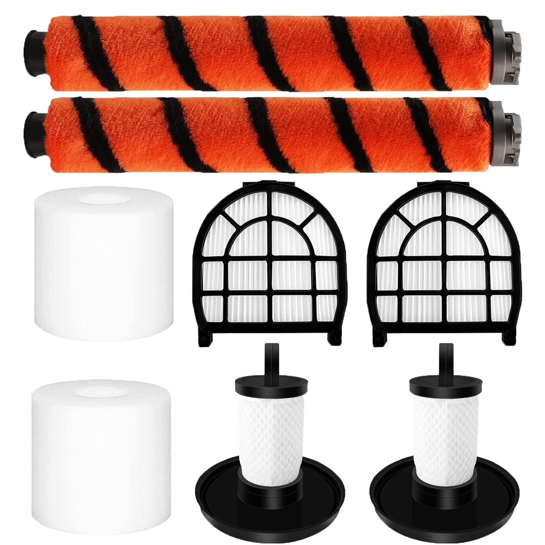 Replacement Parts Accessory Pack for Shark LZ600 LZ601 LZ602 LZ602C Apex Uplight Lift-Away Duoclean Vacuum Cleaner - Includes 2 Soft Brushes, 2 Pre-Motor Filters, 2 Post-Motor Hepa Filters, 2 Foam Filters
