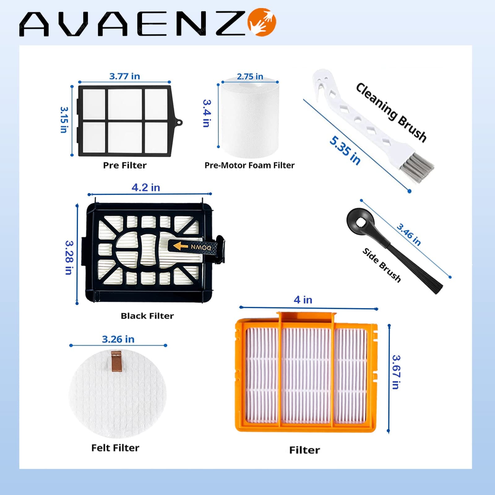 Replacement Parts for Shark AI AV2501S AV2501AE RV2502AE RV2520AOUS AV2510AOUS AV2511AE RV2610WA AV2610WA Accessories Kit with Main Brush, Filters, Foam Filters, Primary Filter, Side Brushes - Compatible with Shark Pet Hair Vacuum - Review Image 3