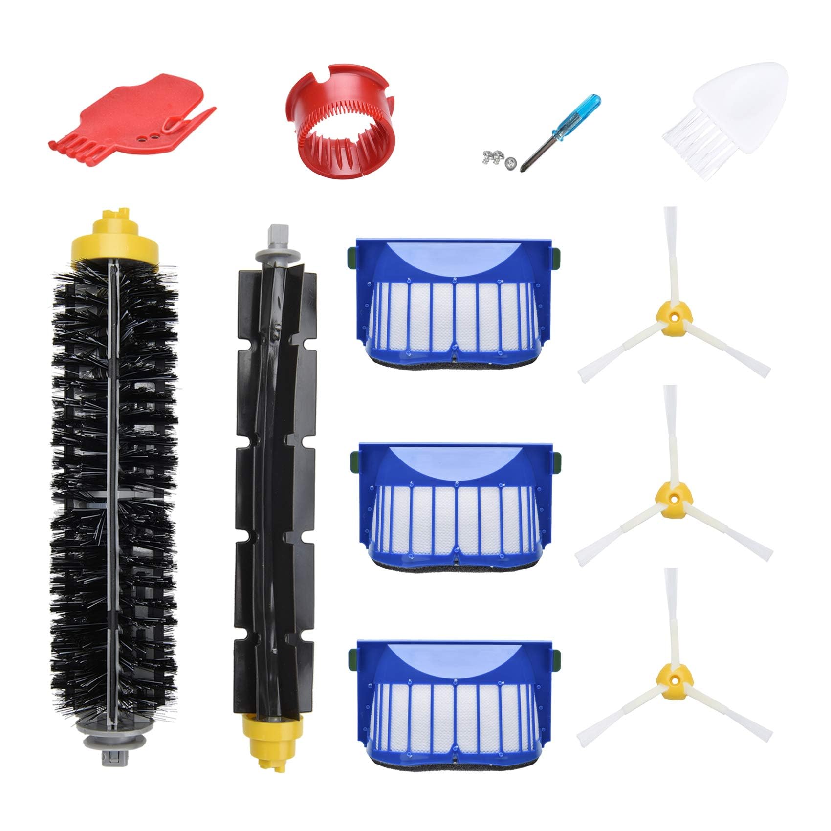 Replacement Parts Kit for iRobot Roomba 600 & 500 Series - Filters, Brushes, and Tools