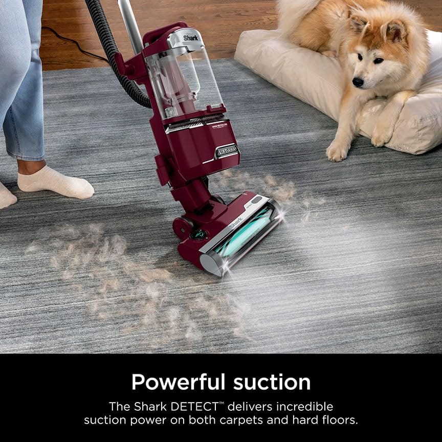 Shark Detect Lift-Away Corded Upright Vacuum with Detect Technology, Self-Cleaning Brushroll, Anti-Allergen Complete Seal, and Odor Neutralizer Technology - Burgundy - Review Image 2