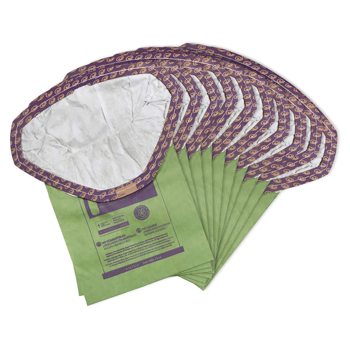 Proteam 6 Quart Vacuum Filter Bag 10-Pack for Super Coach Pro 6, Provac Fs 6, Gofit 6, Gofit 6 Plus, Gofree Flex Pro II