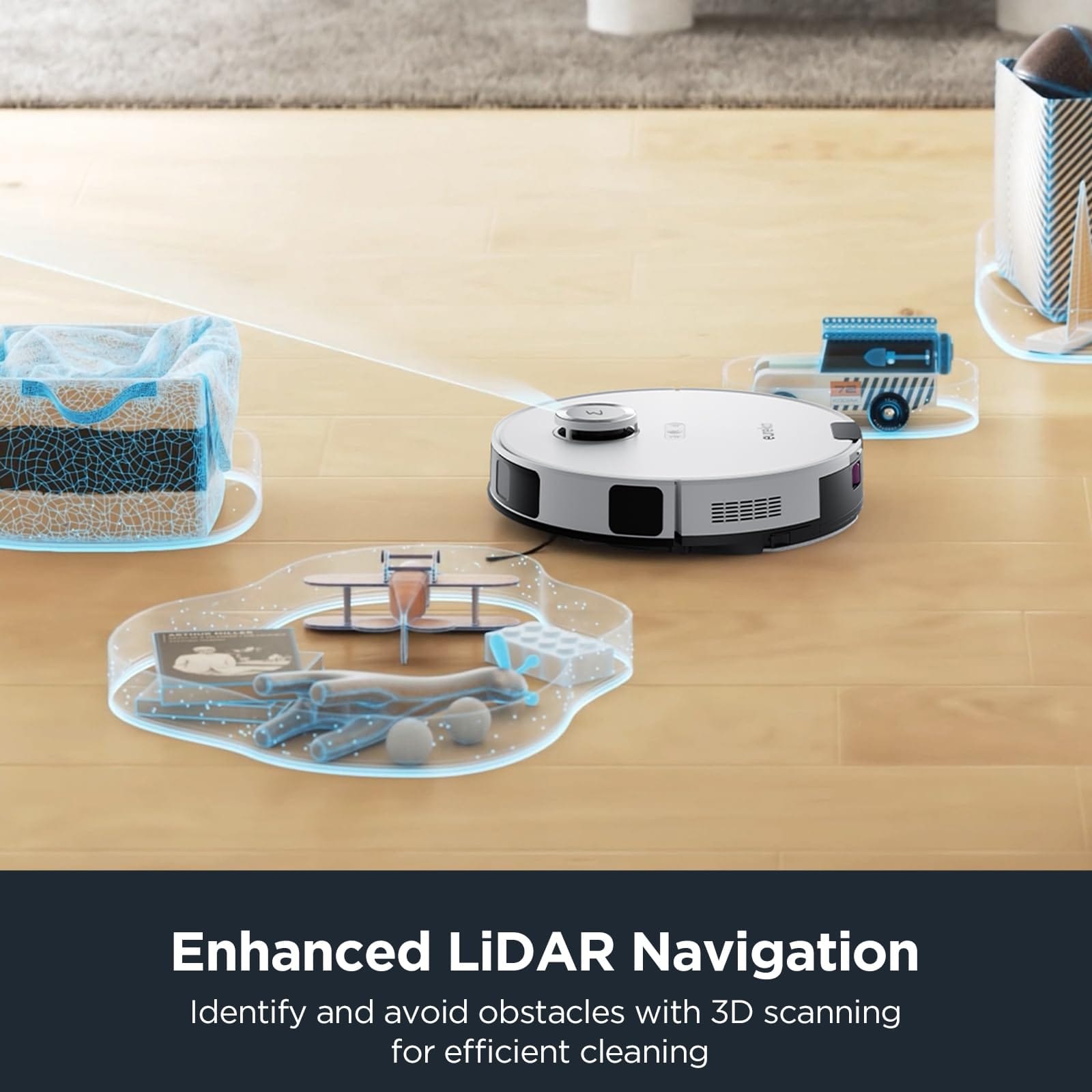 Eureka E10S Robot Vacuum with Bagless Self-Emptying Station, Pet Hair Cleaning, Carpet and Floor, App Control - White - Review Image 5