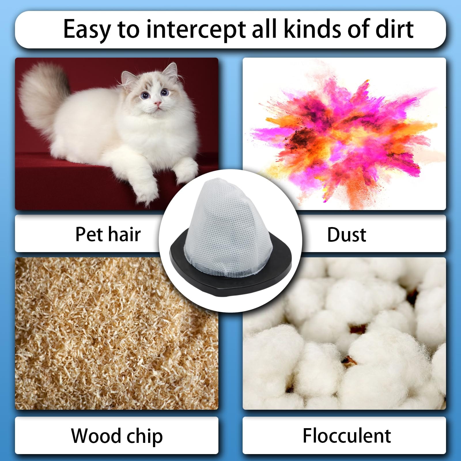 Aolleteau 4 Sets 2030 Compatible Vacuum Dust Filters Replacement For Bissell Pet Hair Vacuum Cleaners with Powerful Suction - Review Image 5
