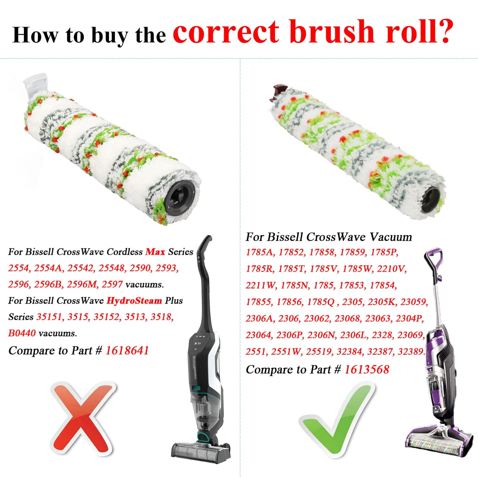 Lemige 3 Pack Multi-Surface Pet Pro Brush Rolls & Replacement Vacuum Filters for Bissell Crosswave Pet Pro - Review Image 2