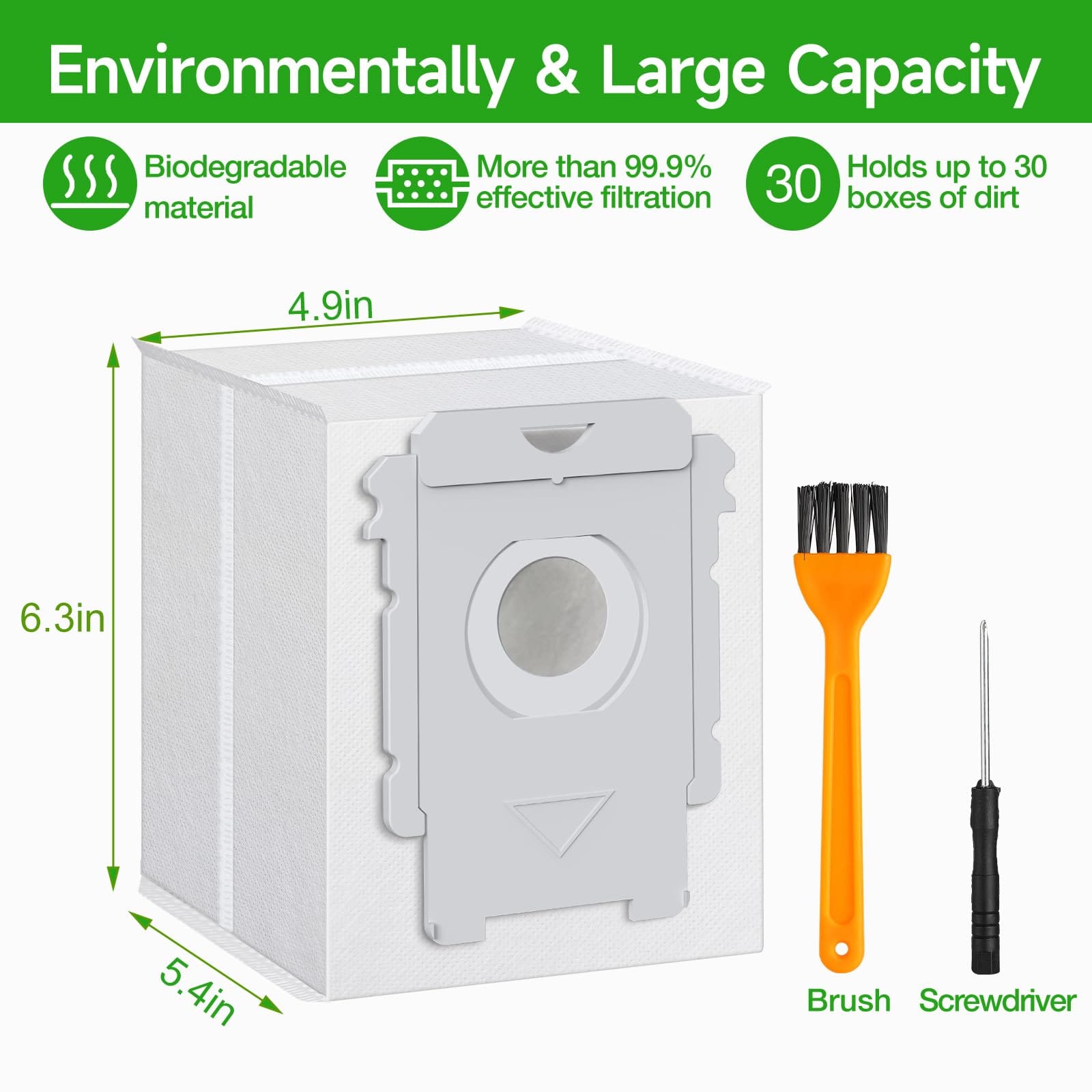 VBN Replacement Roomba Vacuum Bags 12-Pack for iRobot Roomba i & S & J Series, Compatible with I7, I3, I1, I4, I6, I8, J7, S9 - Automatic Dirt Disposal Bags - Review Image 4