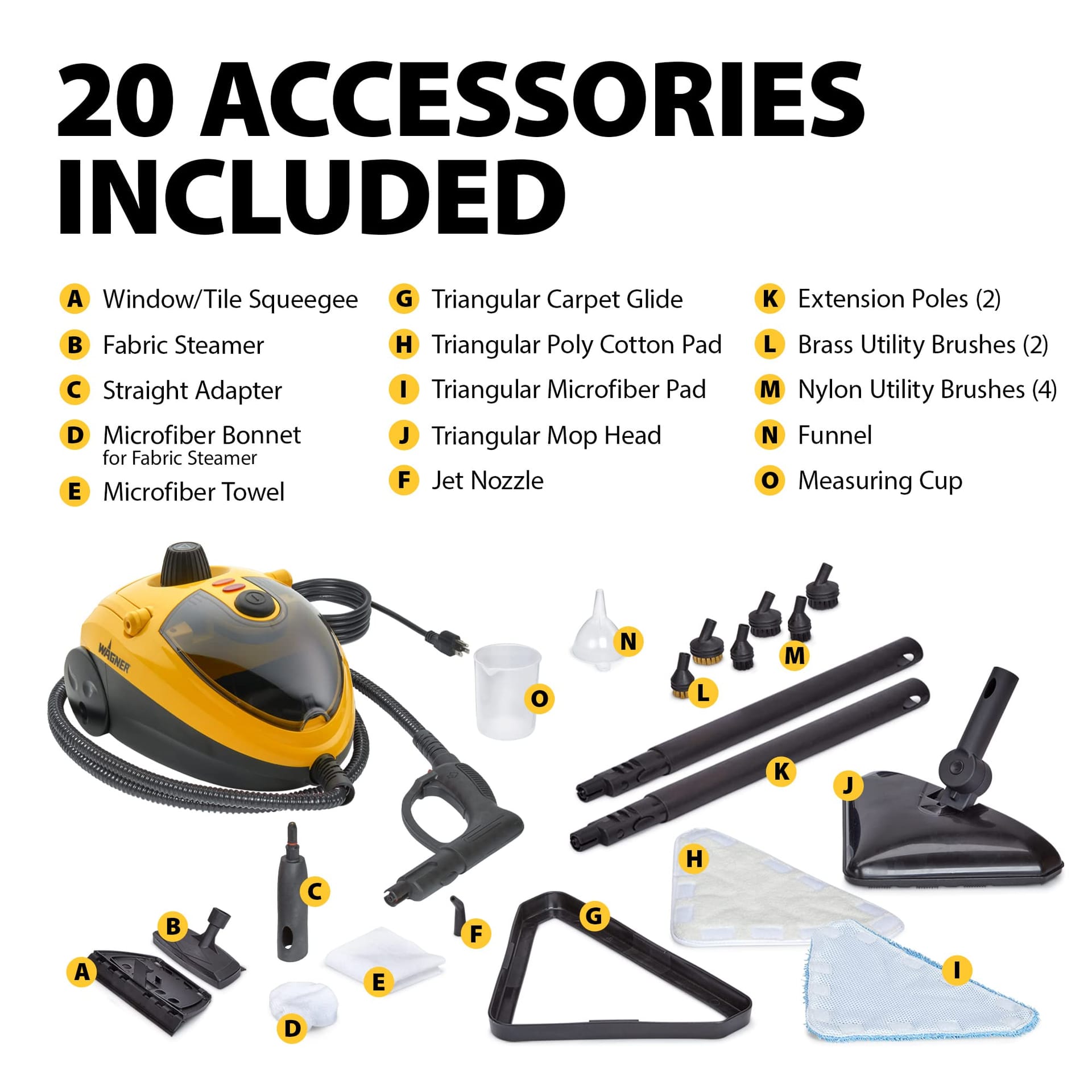 Wagner Elite Steamer 925E Multi-Purpose Mop with 20 Accessories for Chemical-Free Steam Cleaning - Review Image 2