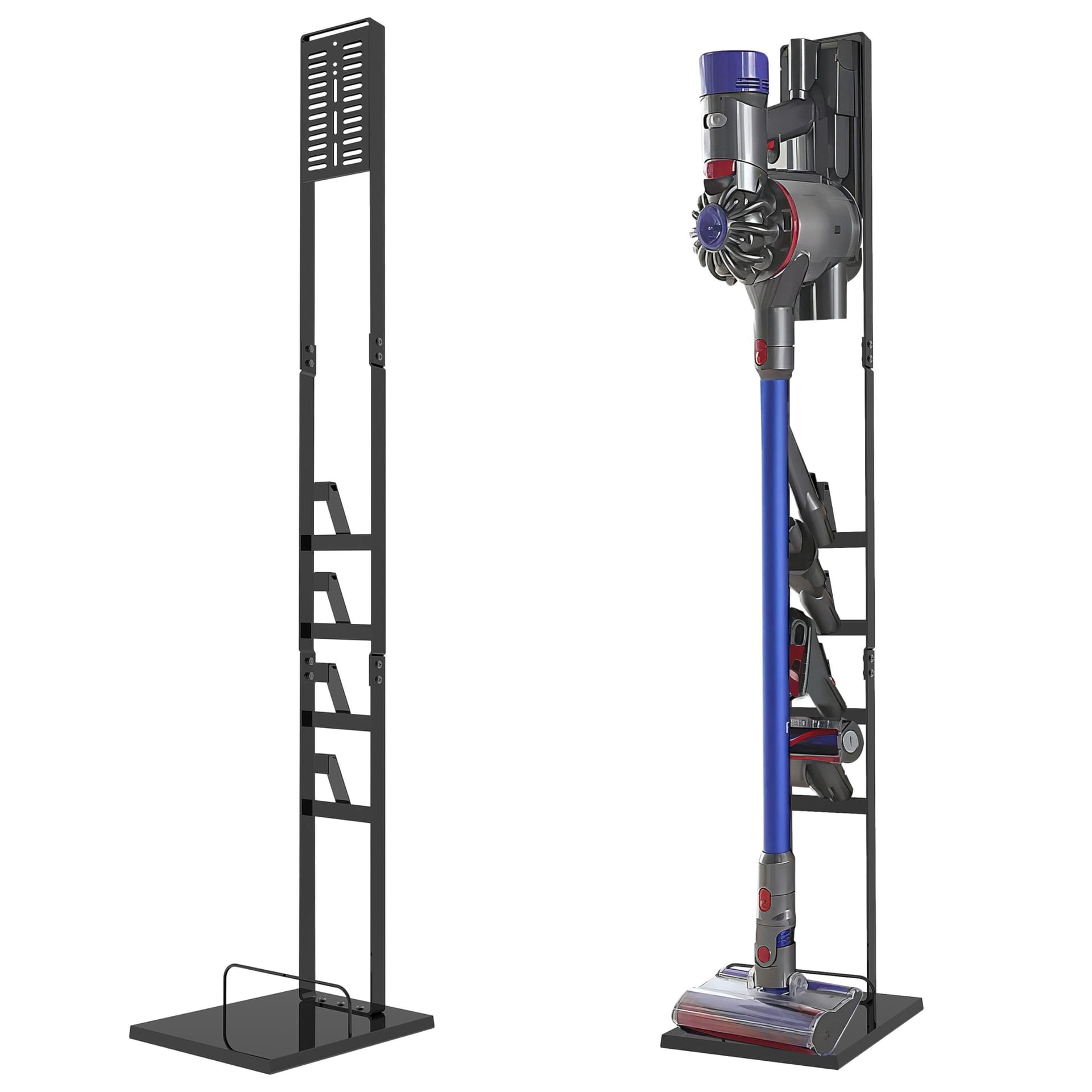 Metal Vacuum Stand Storage Bracket for Dyson Handheld Cordless Vacuum Cleaners, Stable Space-Saving Design, Black
