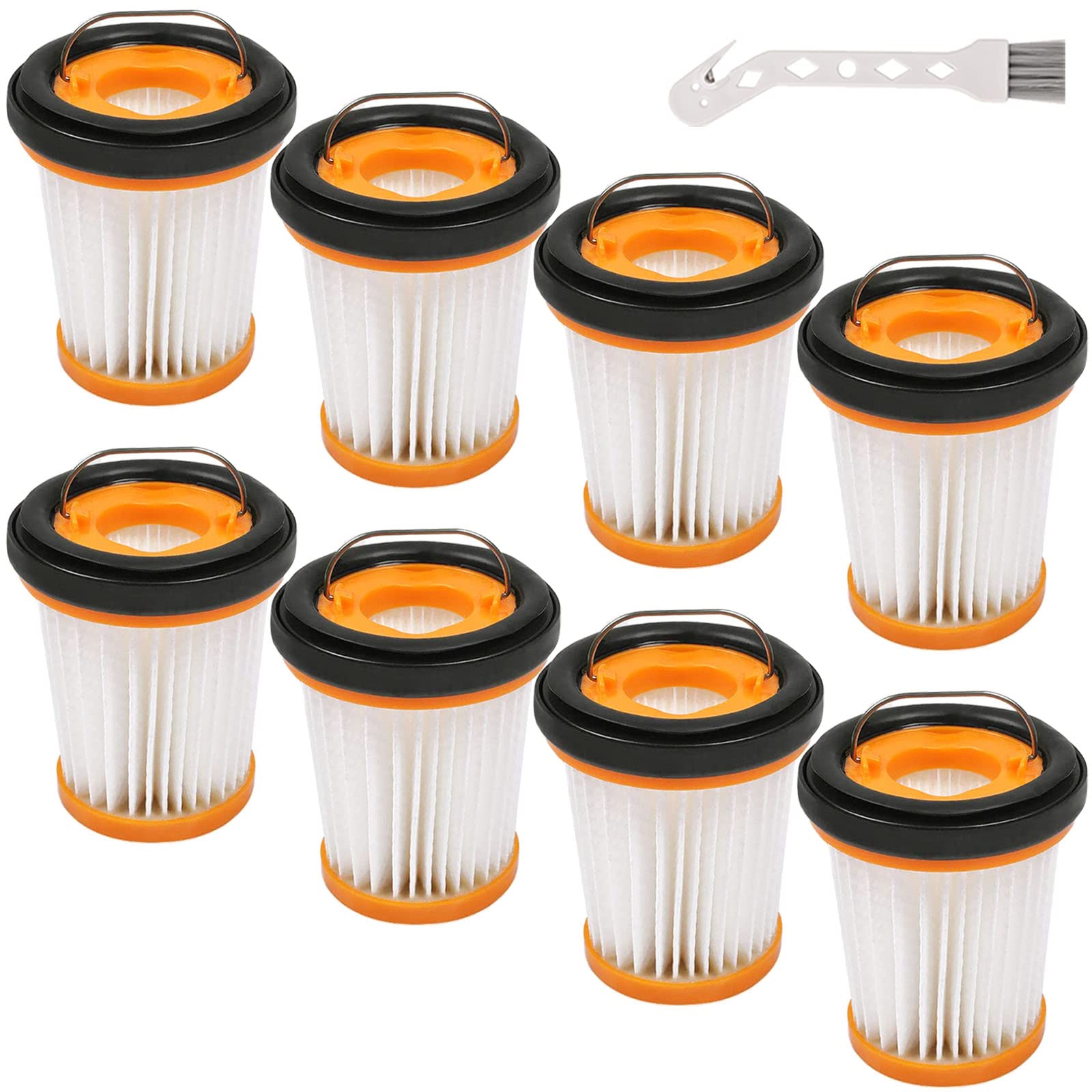 8 Pack Replacement Vacuum Filters for Shark Wandvac Ion W1 S87 Handheld Vacuum, Compatible with Wv200, Wv201, Wv205, Wv220 - Compare to XHFWV200
